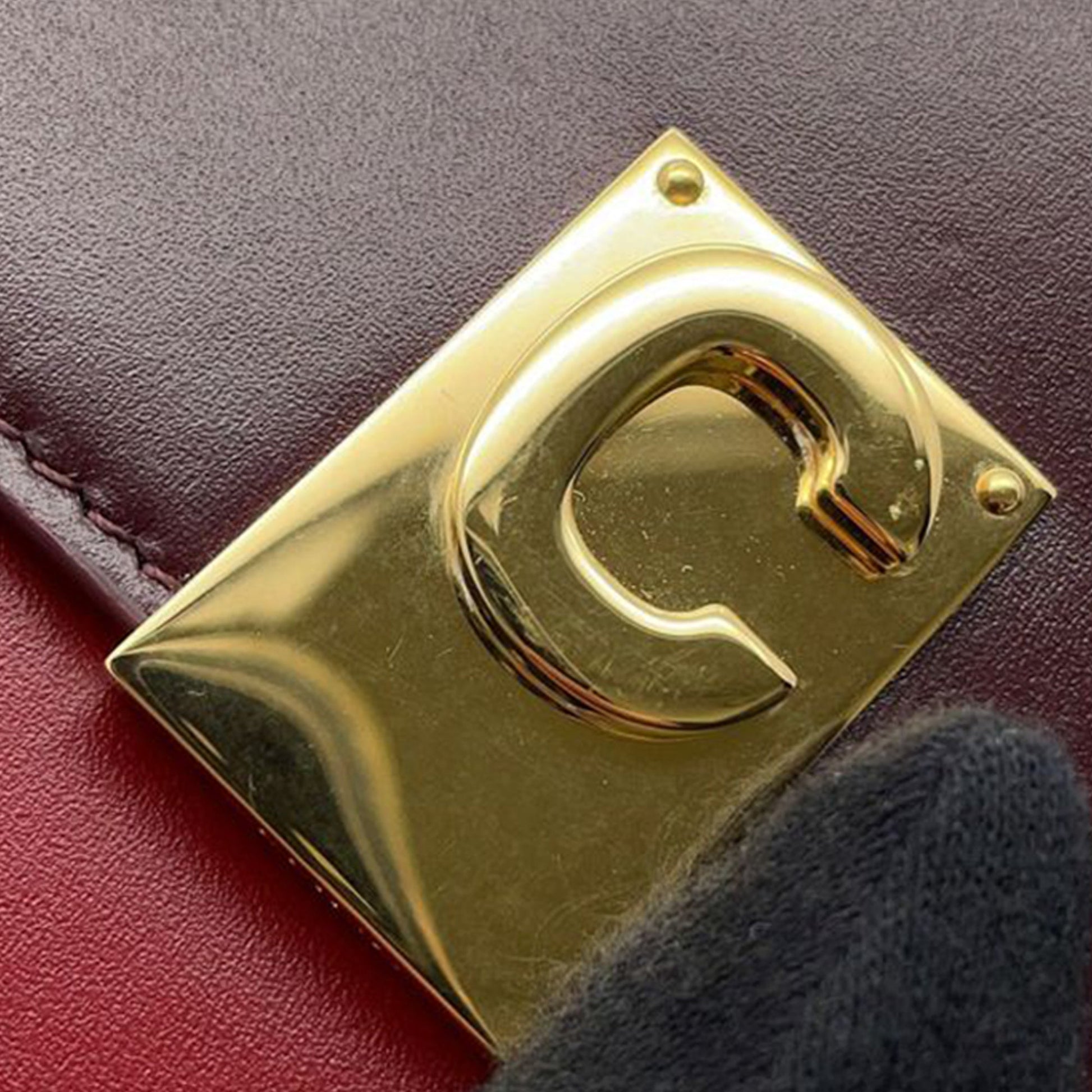 Celine Bicolor Leather C Bag Wallet On Chain