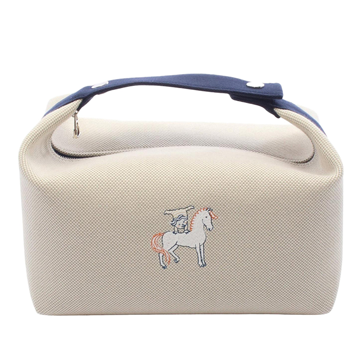 Hermès Large Toile Bride A Brac Cabriole Case — Beige