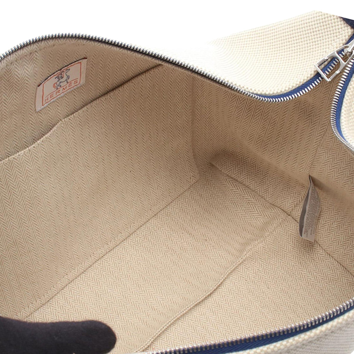 Hermès Large Toile Bride A Brac Cabriole Case — Beige