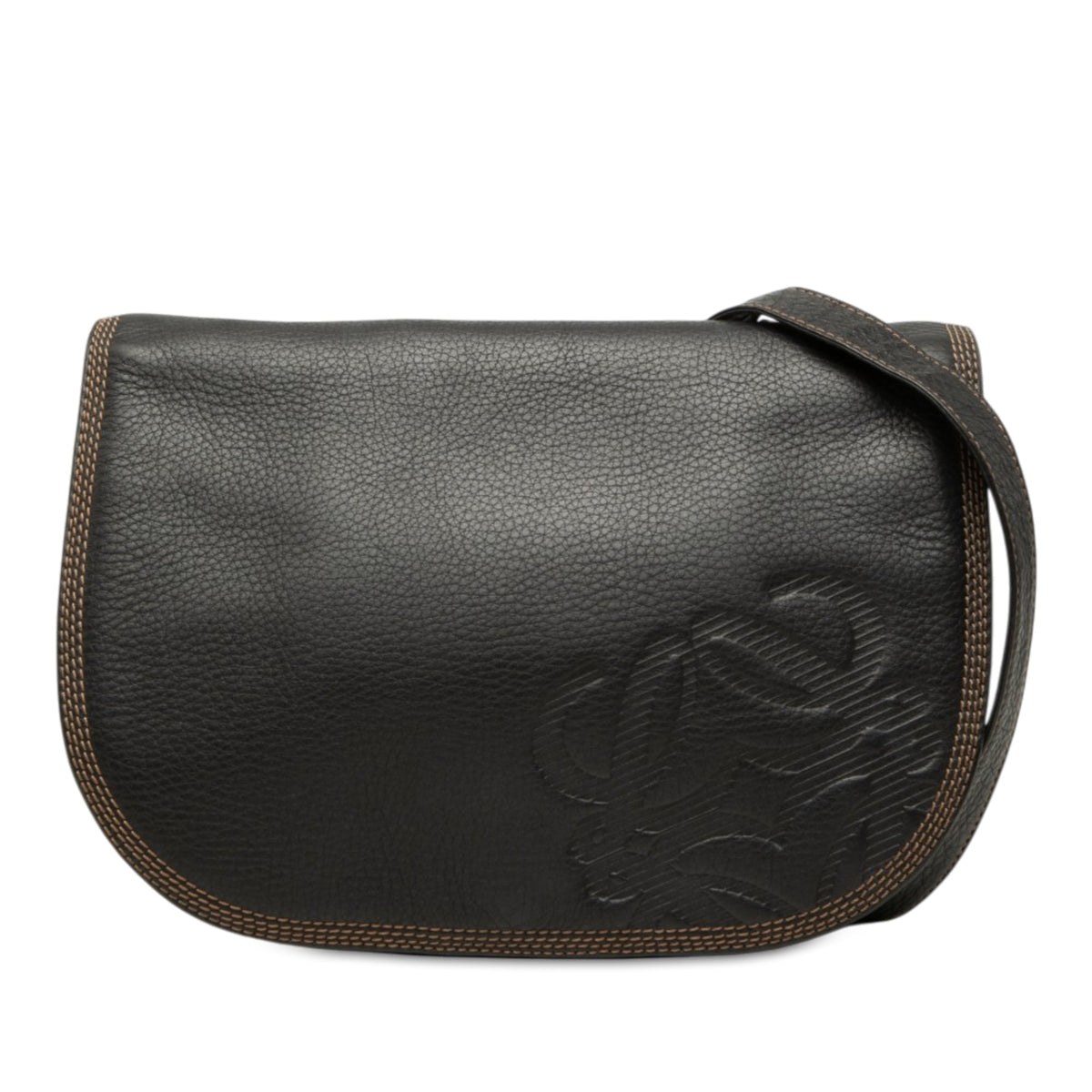 LOEWE Leather Anagram Flap Crossbody