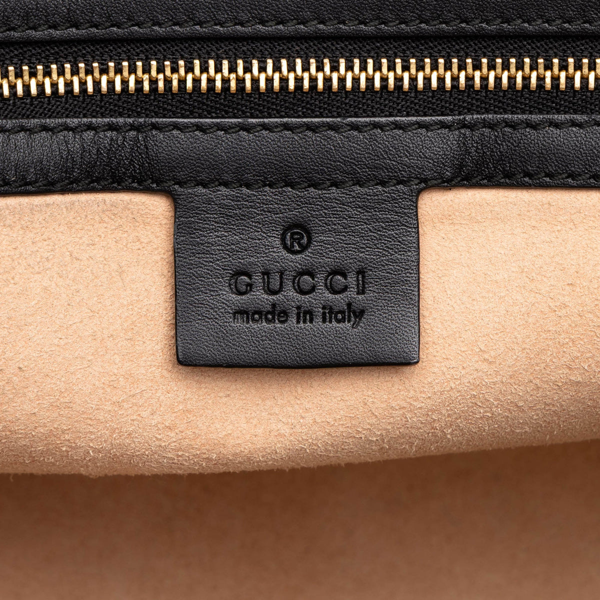 Gucci Medium Leather Bamboo Nymphaea Satchel — Black