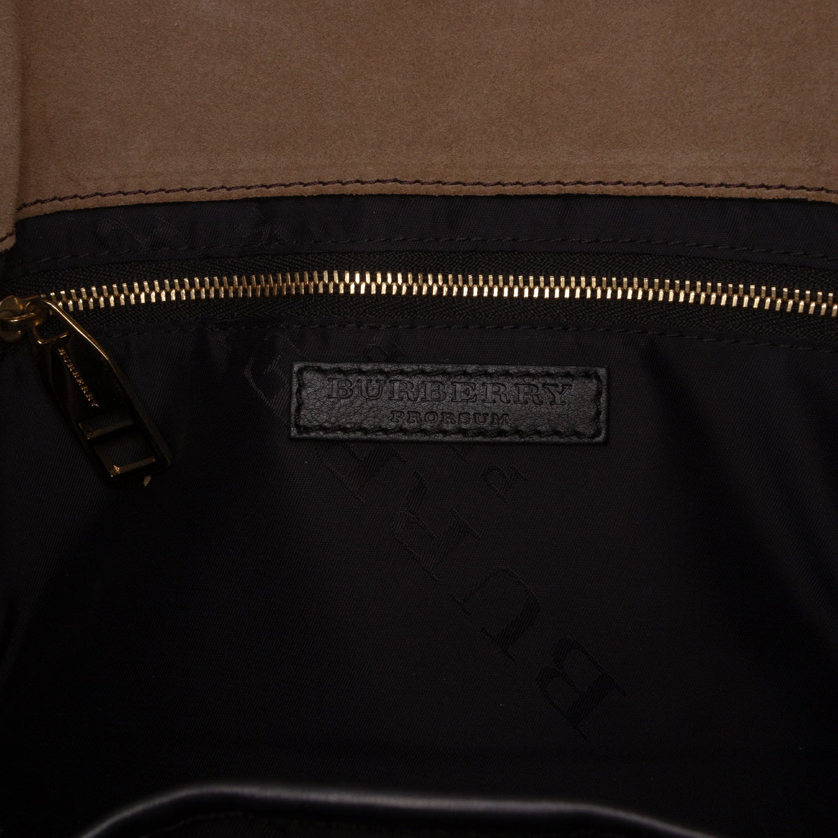 Burberry Patent and Suede Trimmed Bridle Crossbody