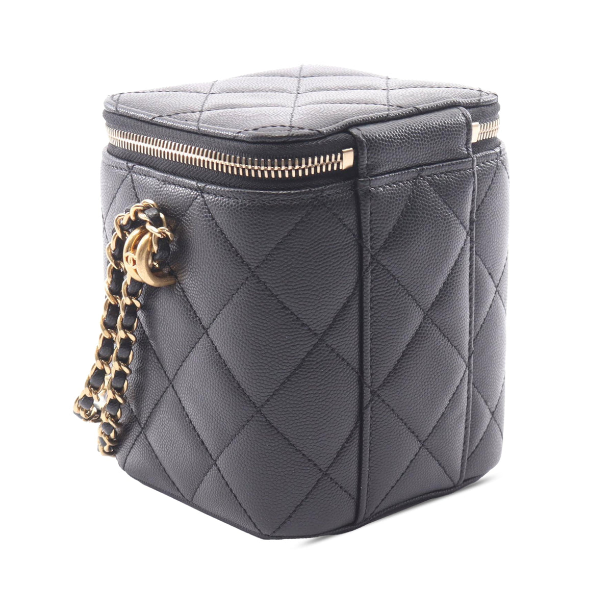 Chanel Small Caviar Coco Beauty Vertical Vanity Case