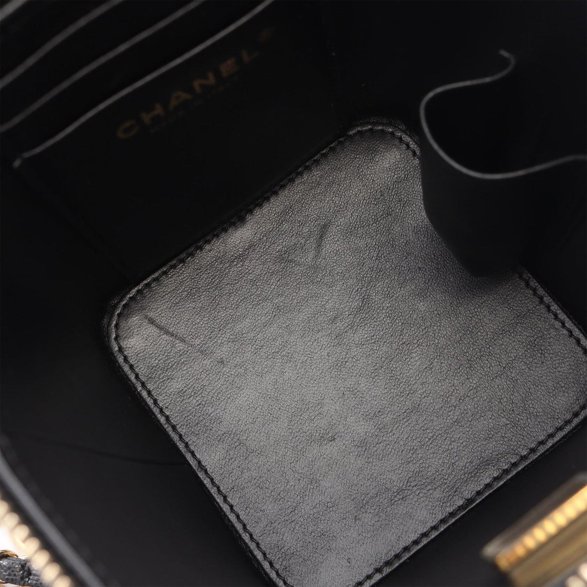 Chanel Small Caviar Coco Beauty Vertical Vanity Case