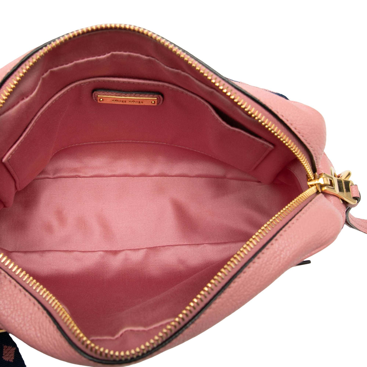 Miu Miu Goatskin Madras Camera Bag