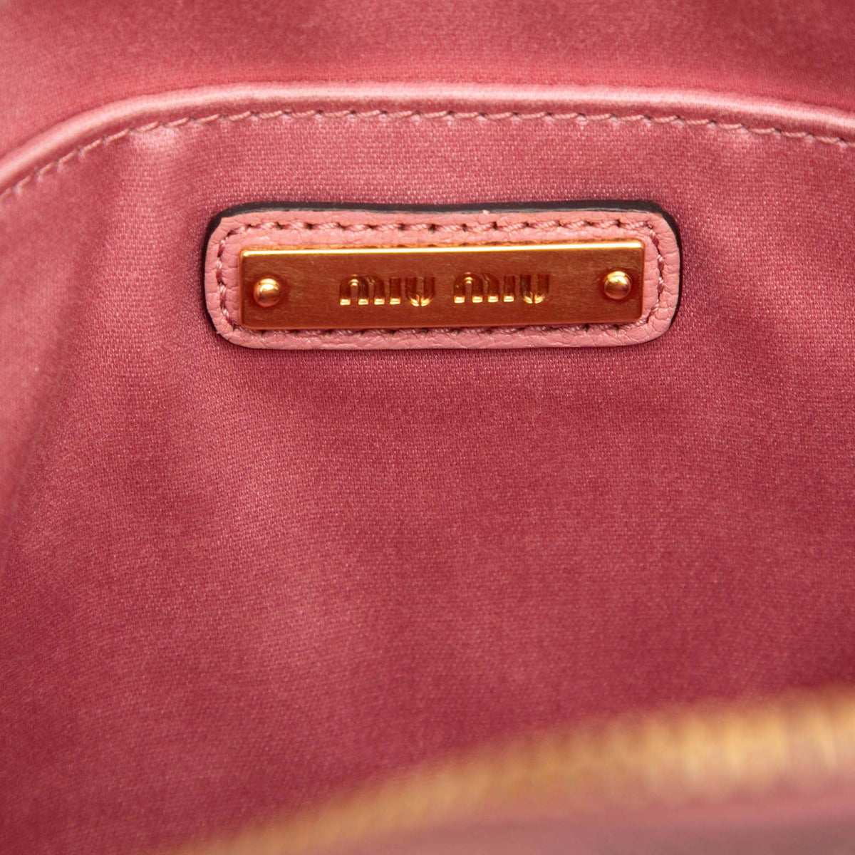 Miu Miu Goatskin Madras Camera Bag