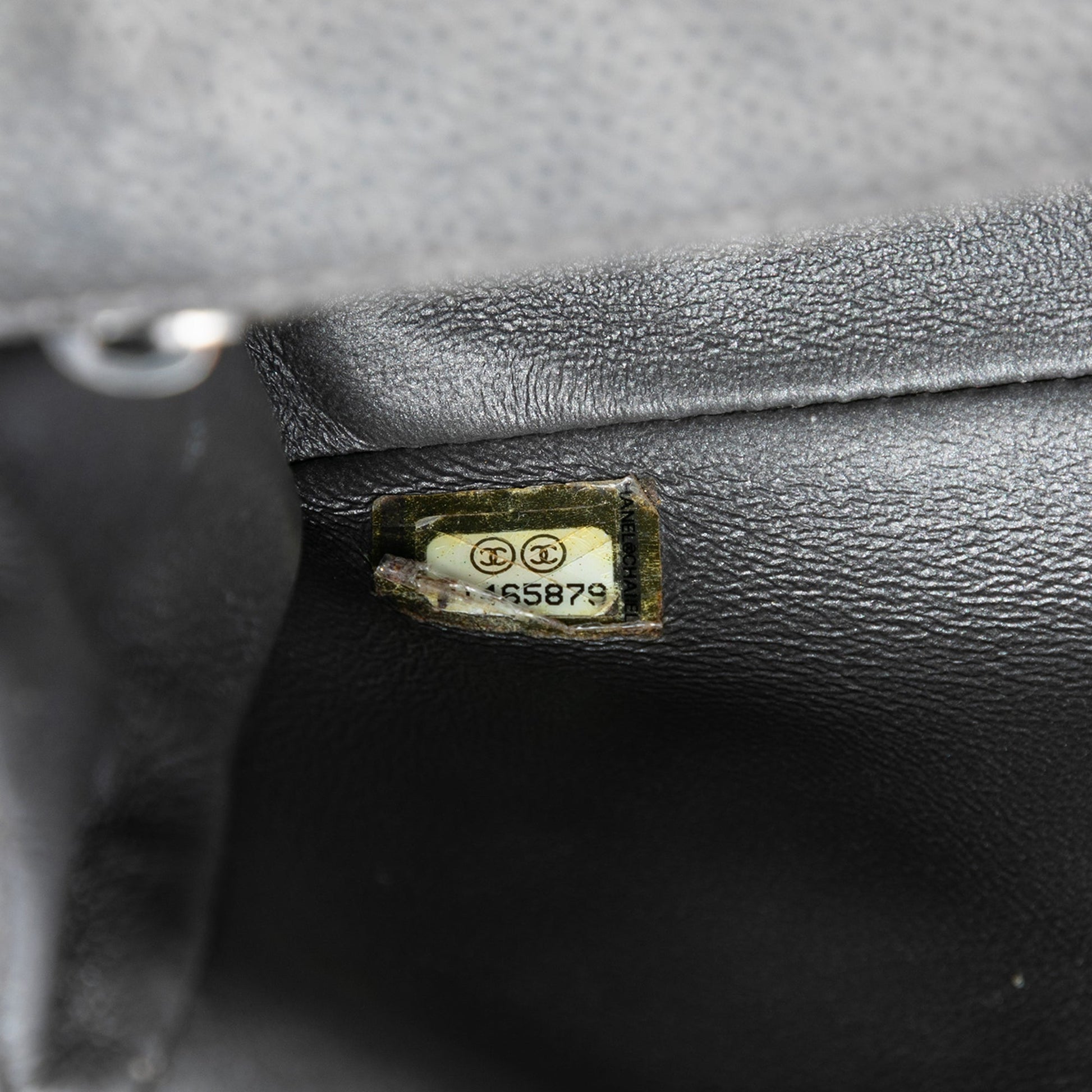 Mini Rectangular Classic Metallic Caviar Single Flap