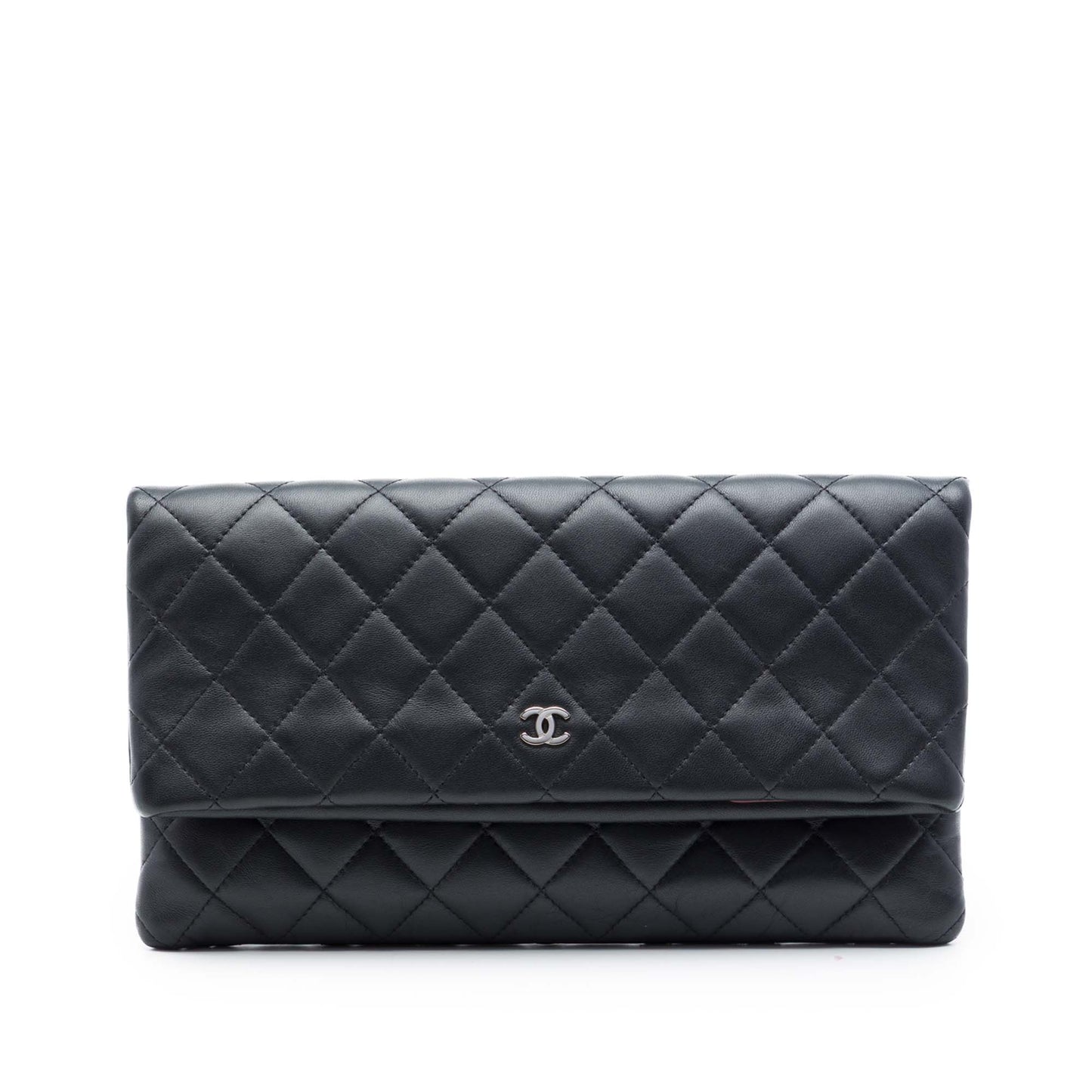 Chanel Quilted Lambskin CC Beauty Foldover Clutch