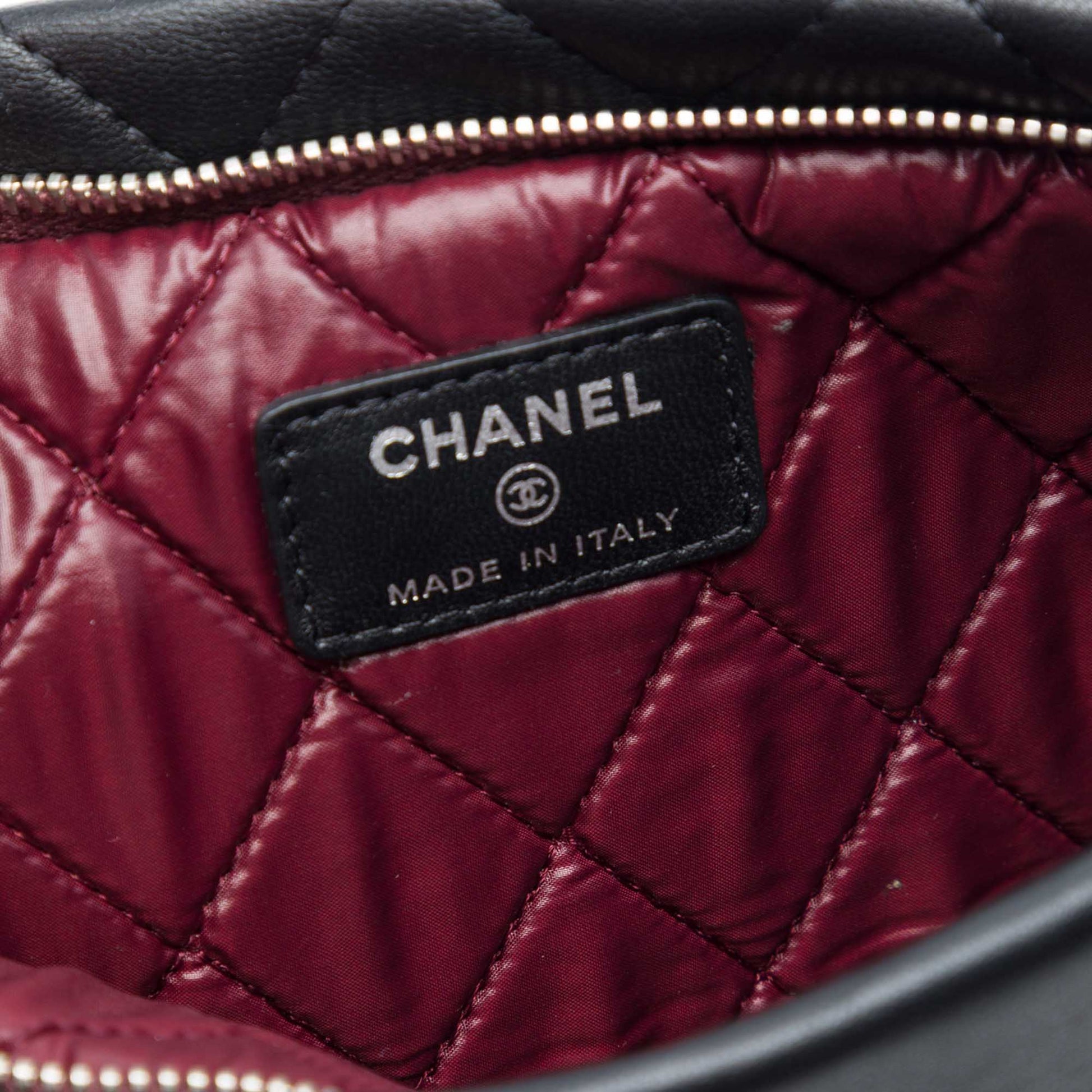 Chanel Quilted Lambskin CC Beauty Foldover Clutch