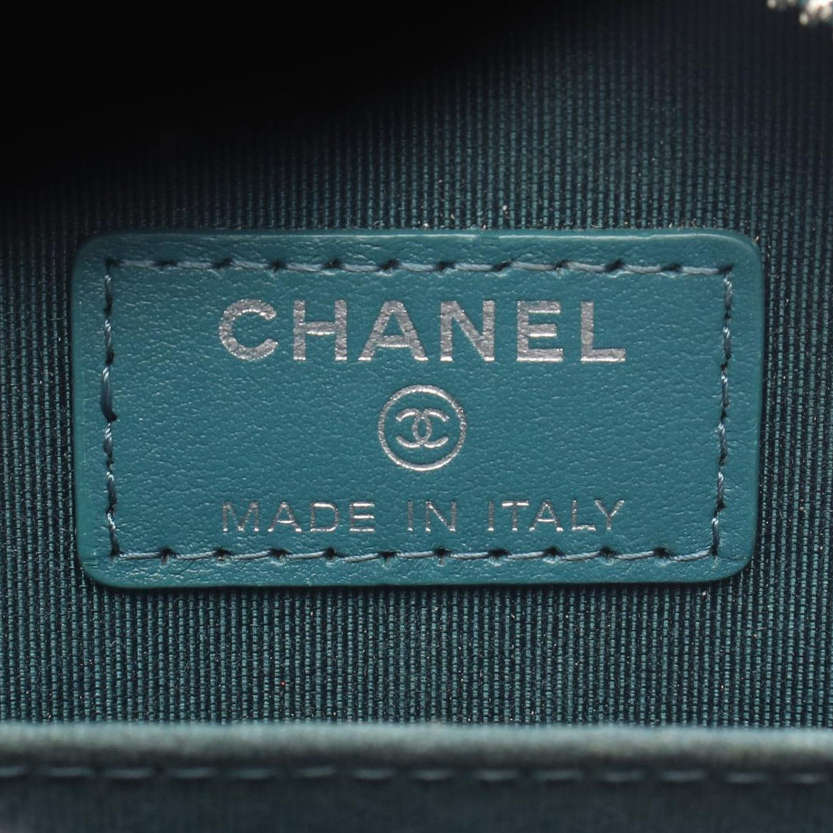 Chanel CC Quilted Caviar Phone Holder