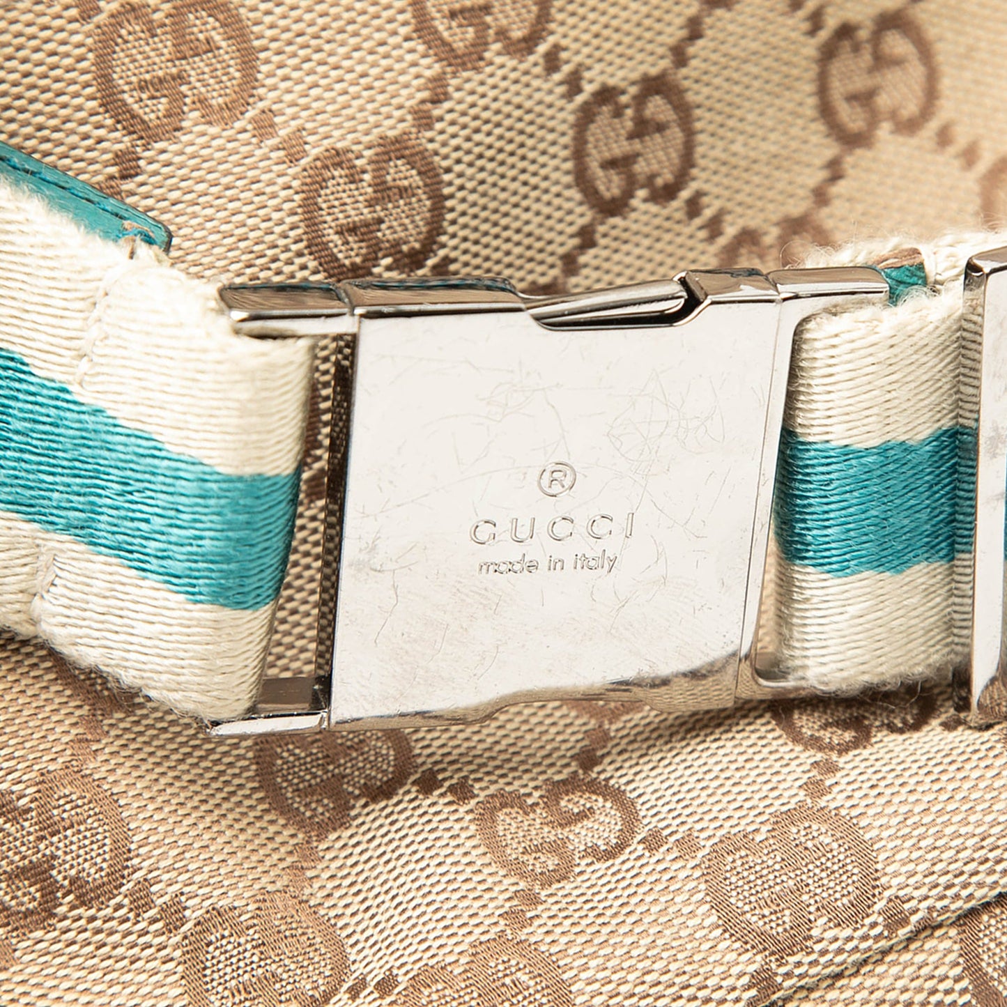 Gucci GG Canvas Web Double Pocket Belt Bag
