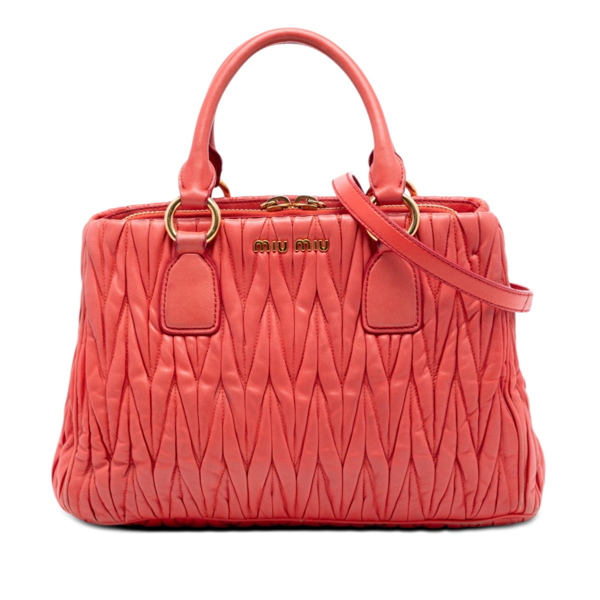 Miu Miu Matelasse Nappa Satchel