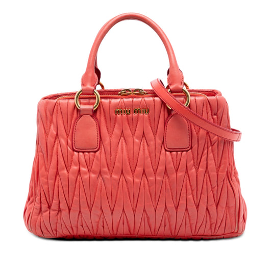 Miu Miu Matelasse Nappa Satchel
