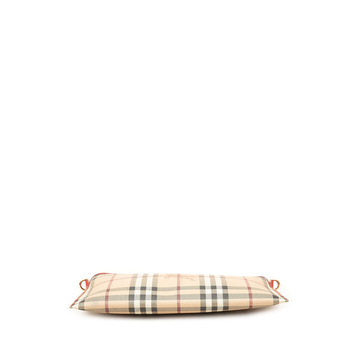 Burberry Haymarket Check Coated Canvas Peyton Crossbody — Beige