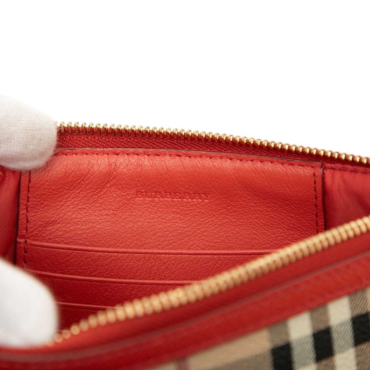 Burberry Haymarket Check Coated Canvas Peyton Crossbody — Beige
