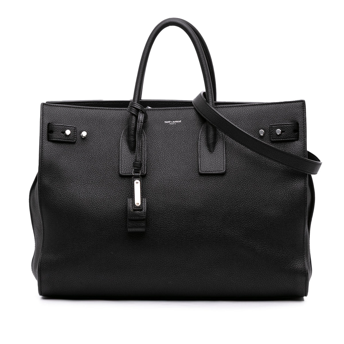 Saint Laurent Large Supple Grained Calfskin Sac De Jour Satchel