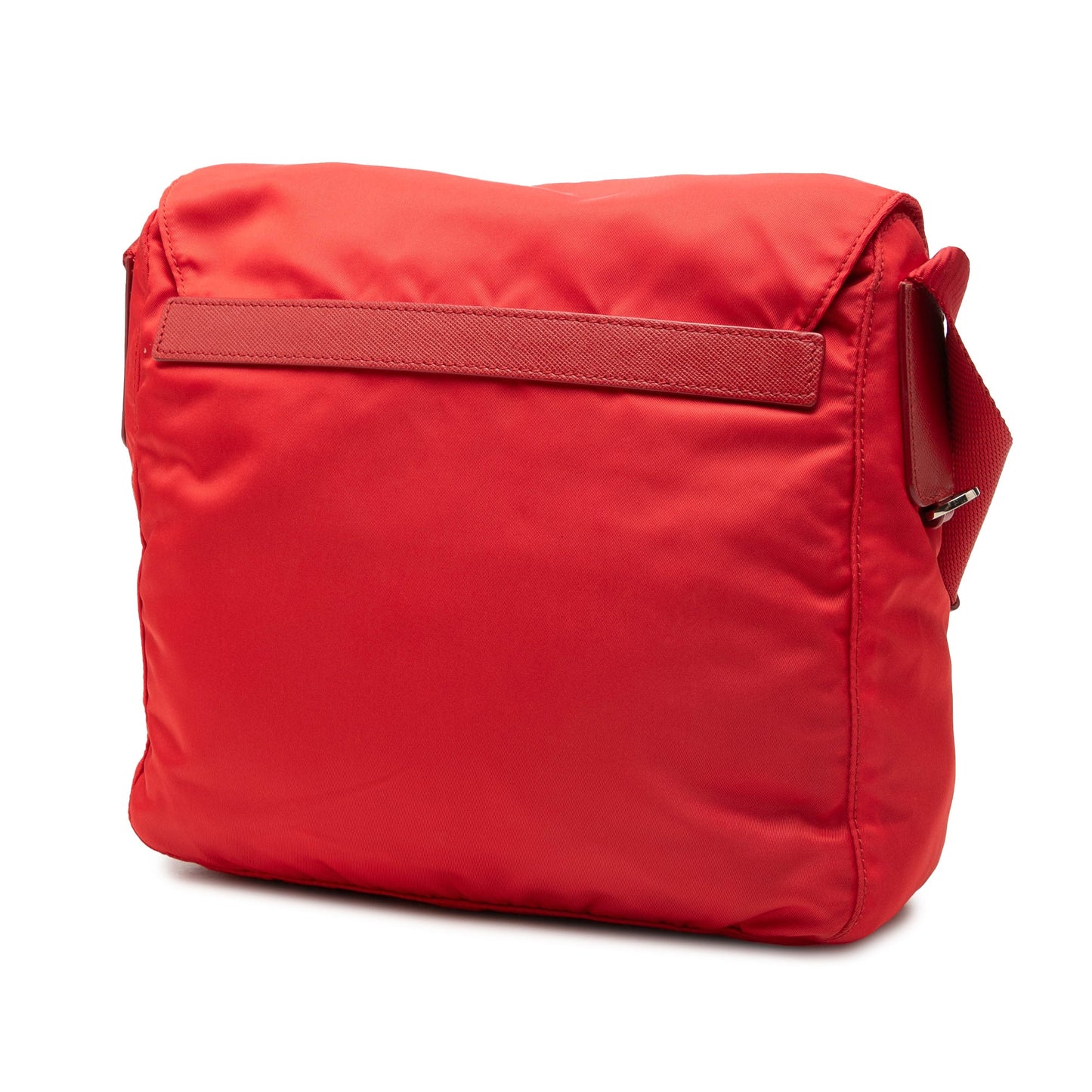 Prada Saffiano Trimmed Tessuto Zip Buckle Messenger Bag