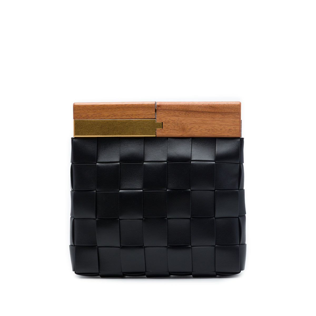 Bottega Veneta Lambskin Maxi Intrecciato The Snap Clutch