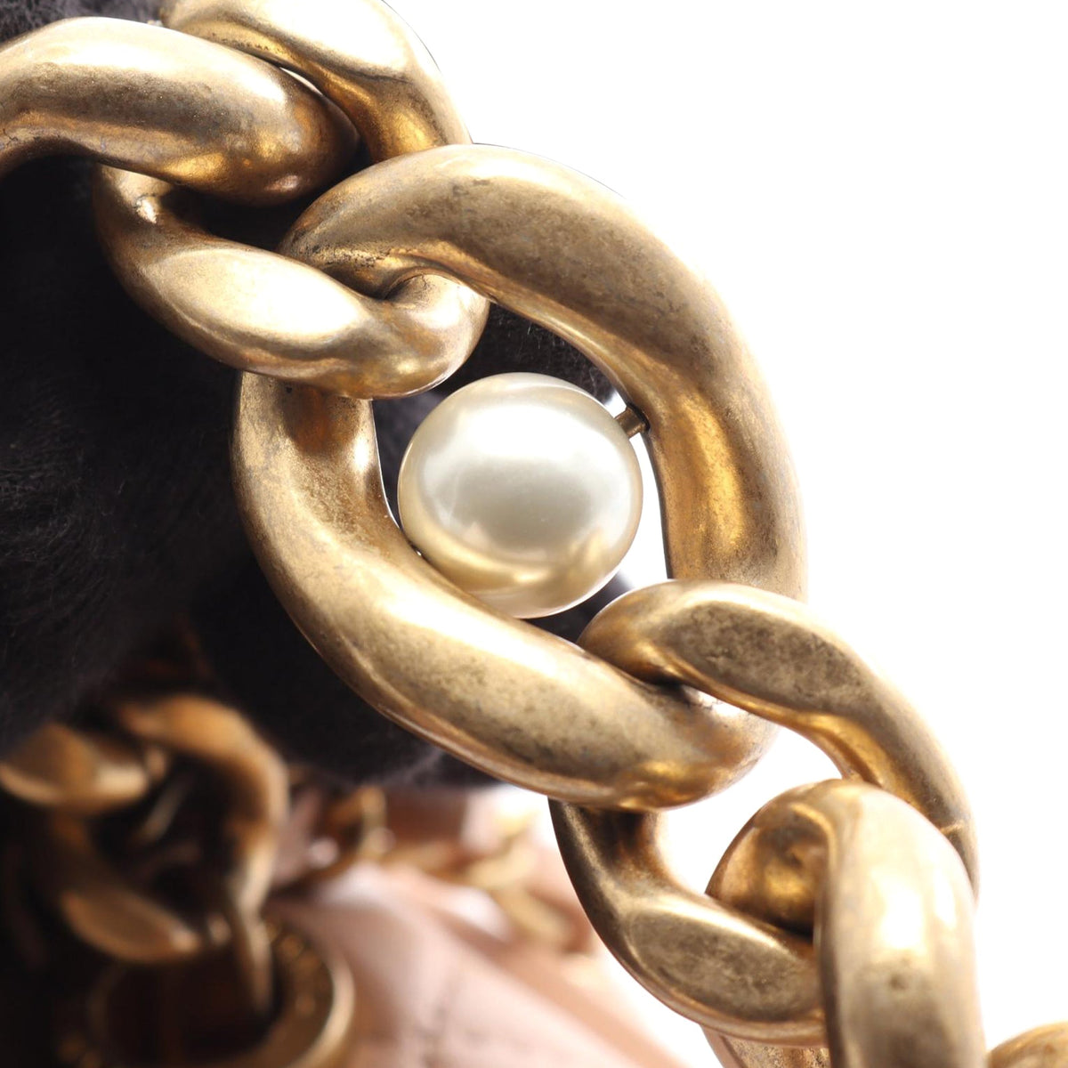 Chanel Quilted Calfskin Pearl Jewel Chain Flap