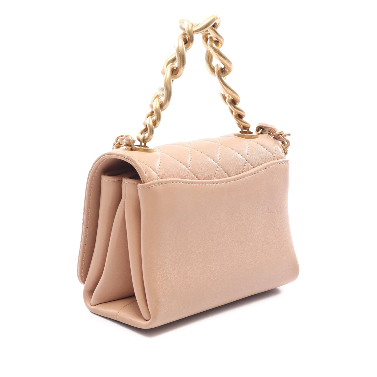 Chanel Quilted Calfskin Pearl Jewel Chain Flap