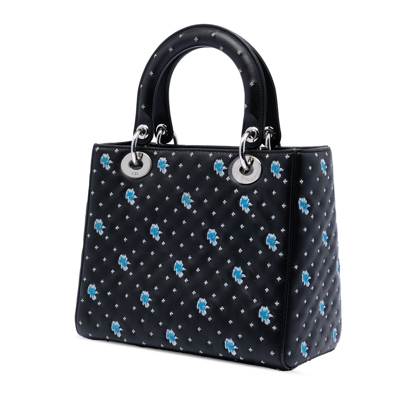 Dior Medium Calfskin Embroidered Flower Lady Dior