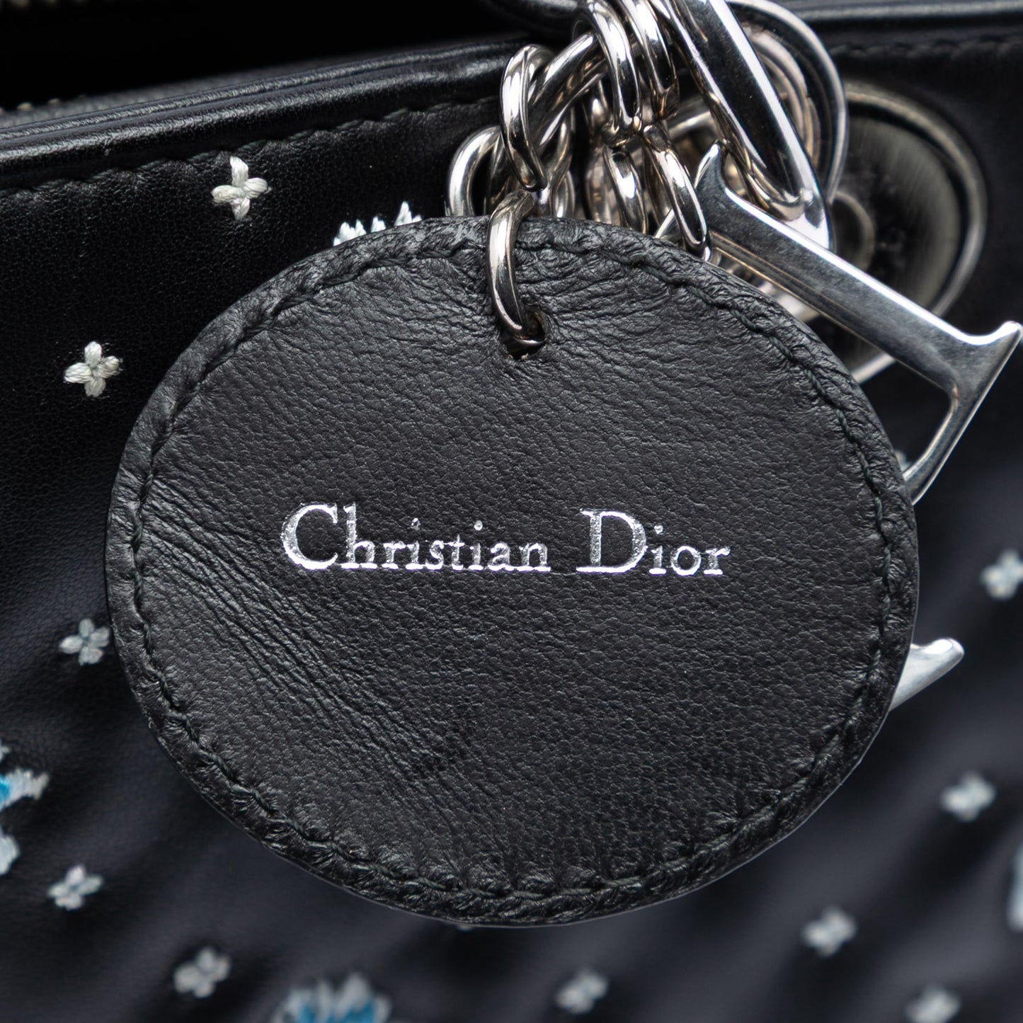 Dior Medium Calfskin Embroidered Flower Lady Dior