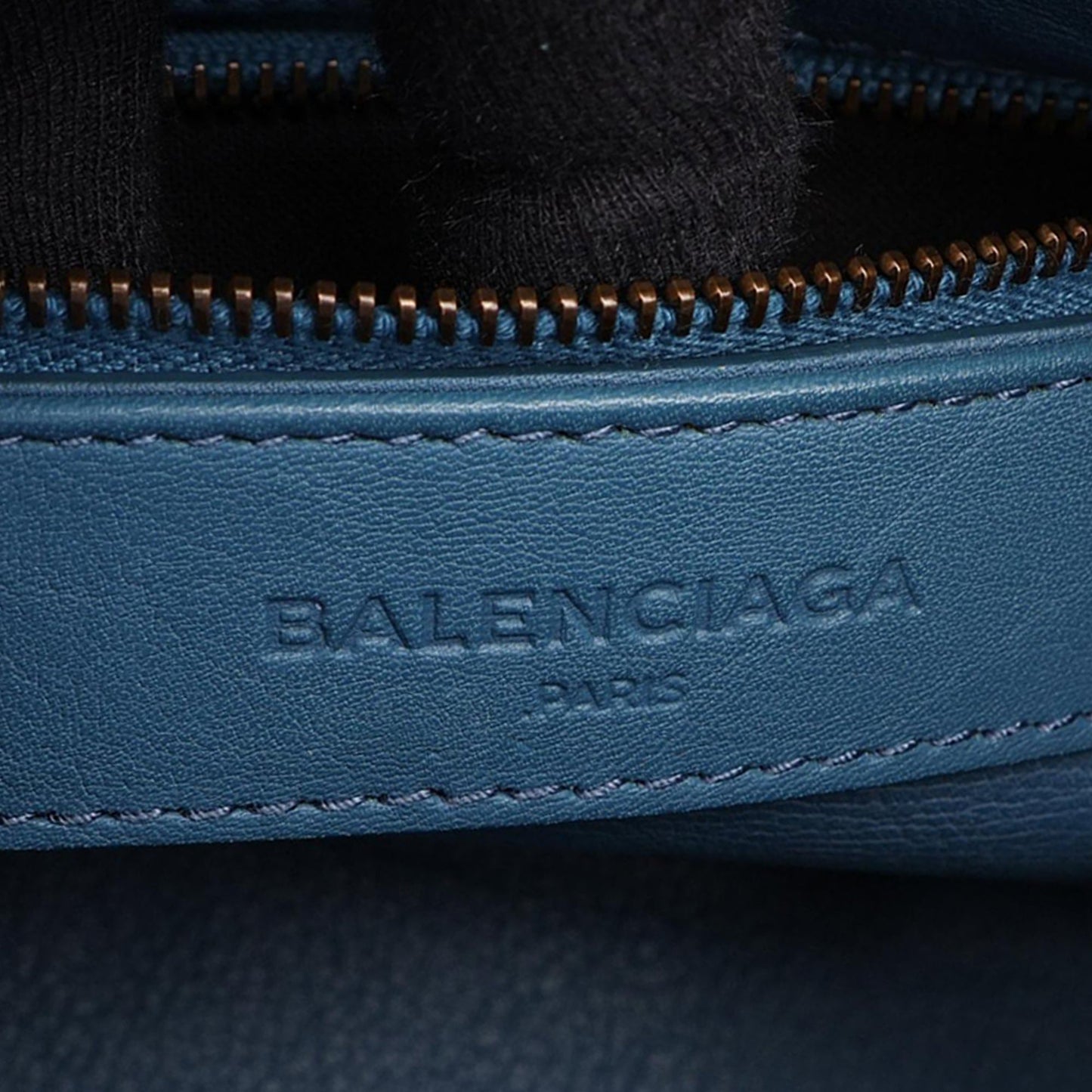 Balenciaga Calfskin Motocross Blackout City Satchel S
