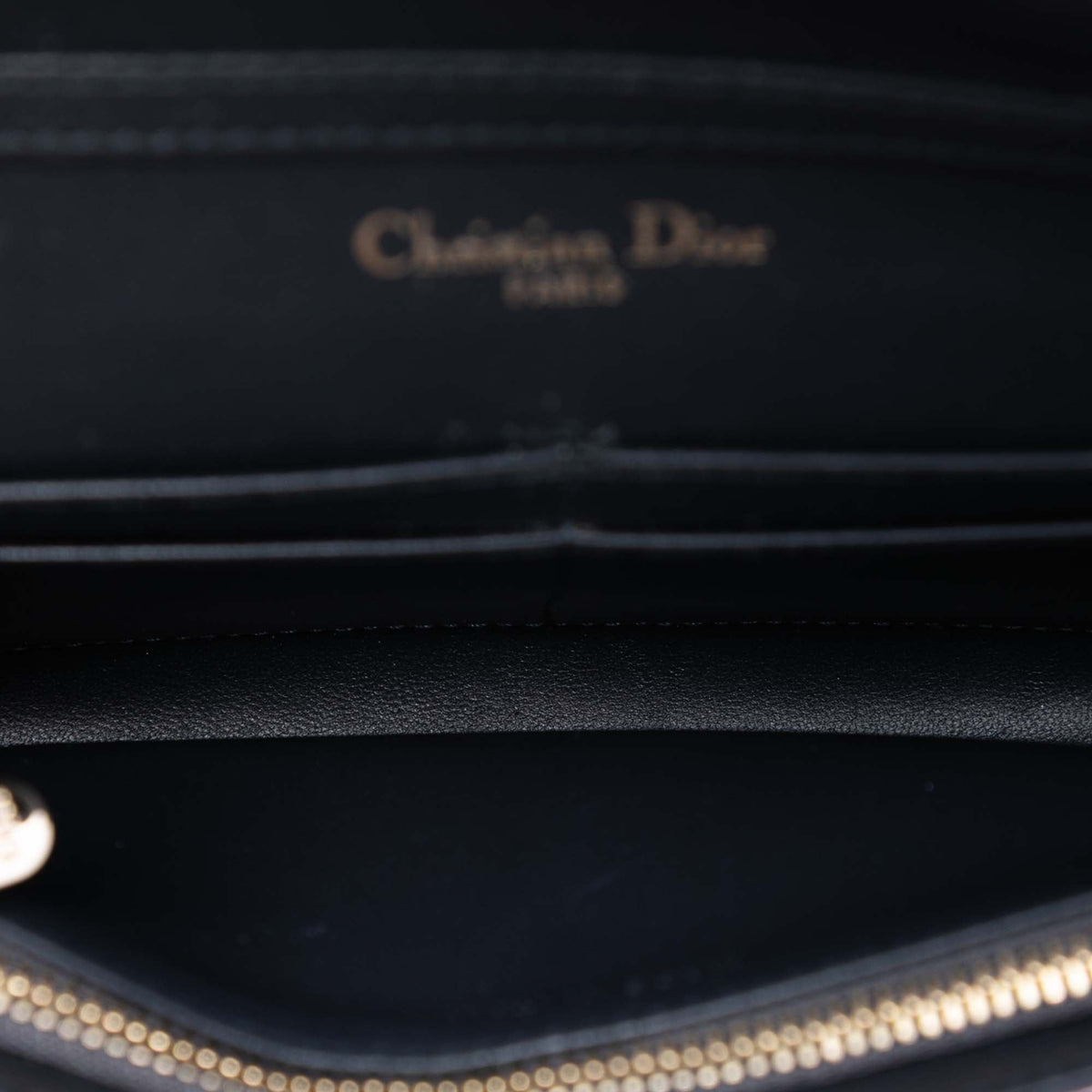 Dior Metallic Patent Microcannage Diorama Wallet on Chain — Pink