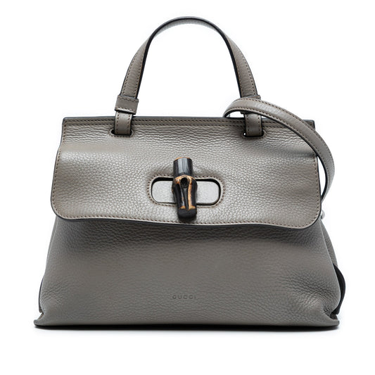Gucci Small Calfskin Bamboo Daily Satchel