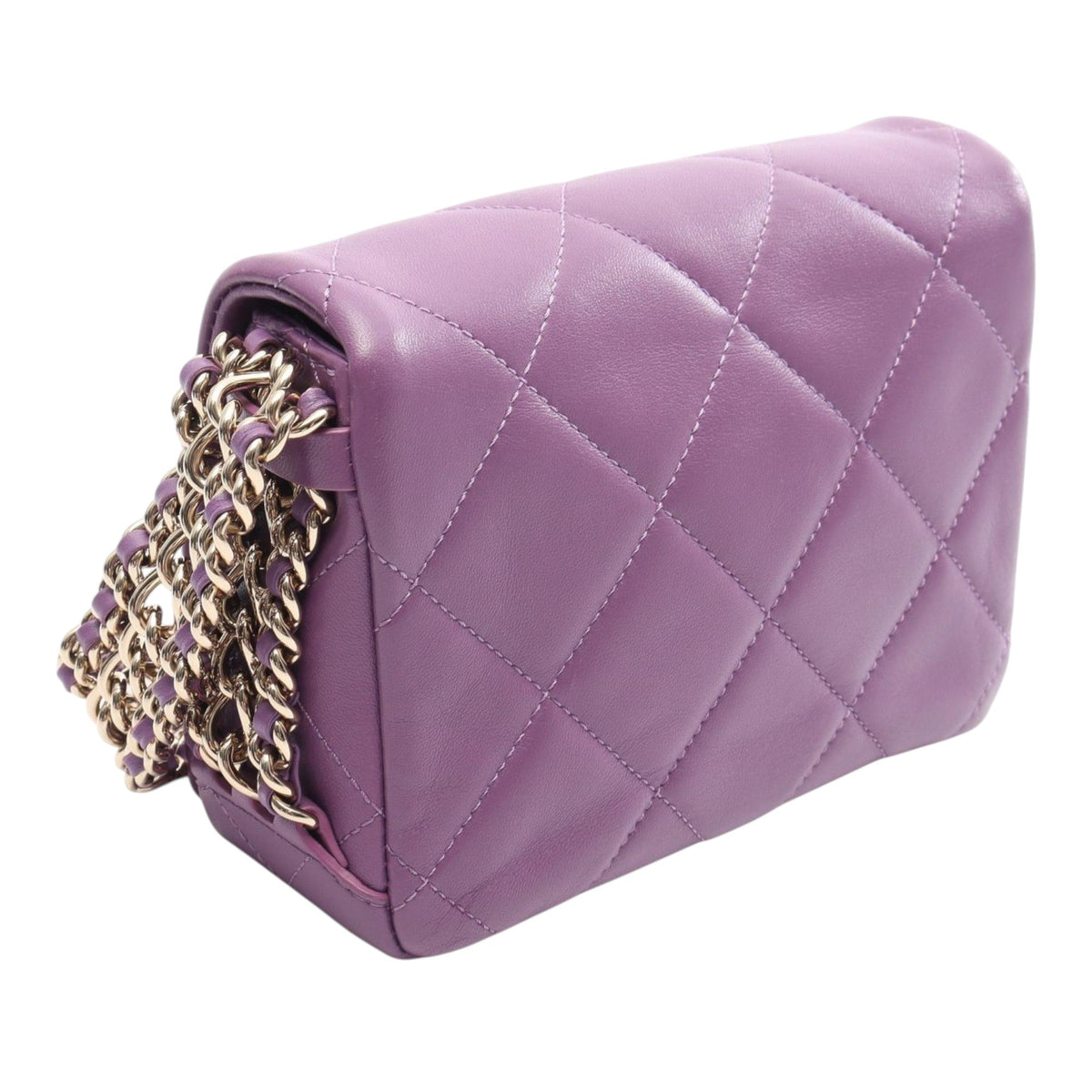 Chanel Mini Lambskin Triple Chain Full Flap