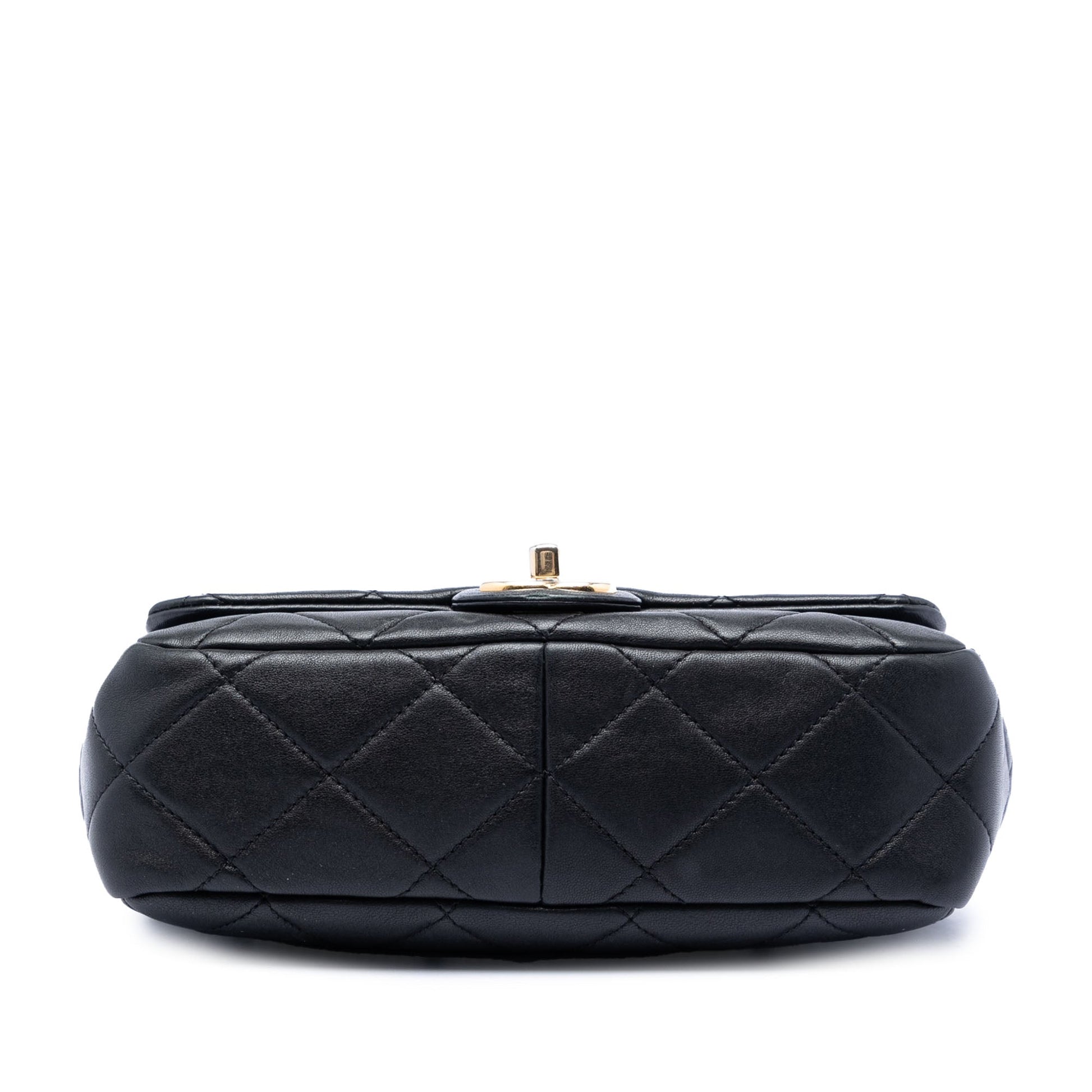 Chanel Small Quilted Lambskin Round Top Handle Flap