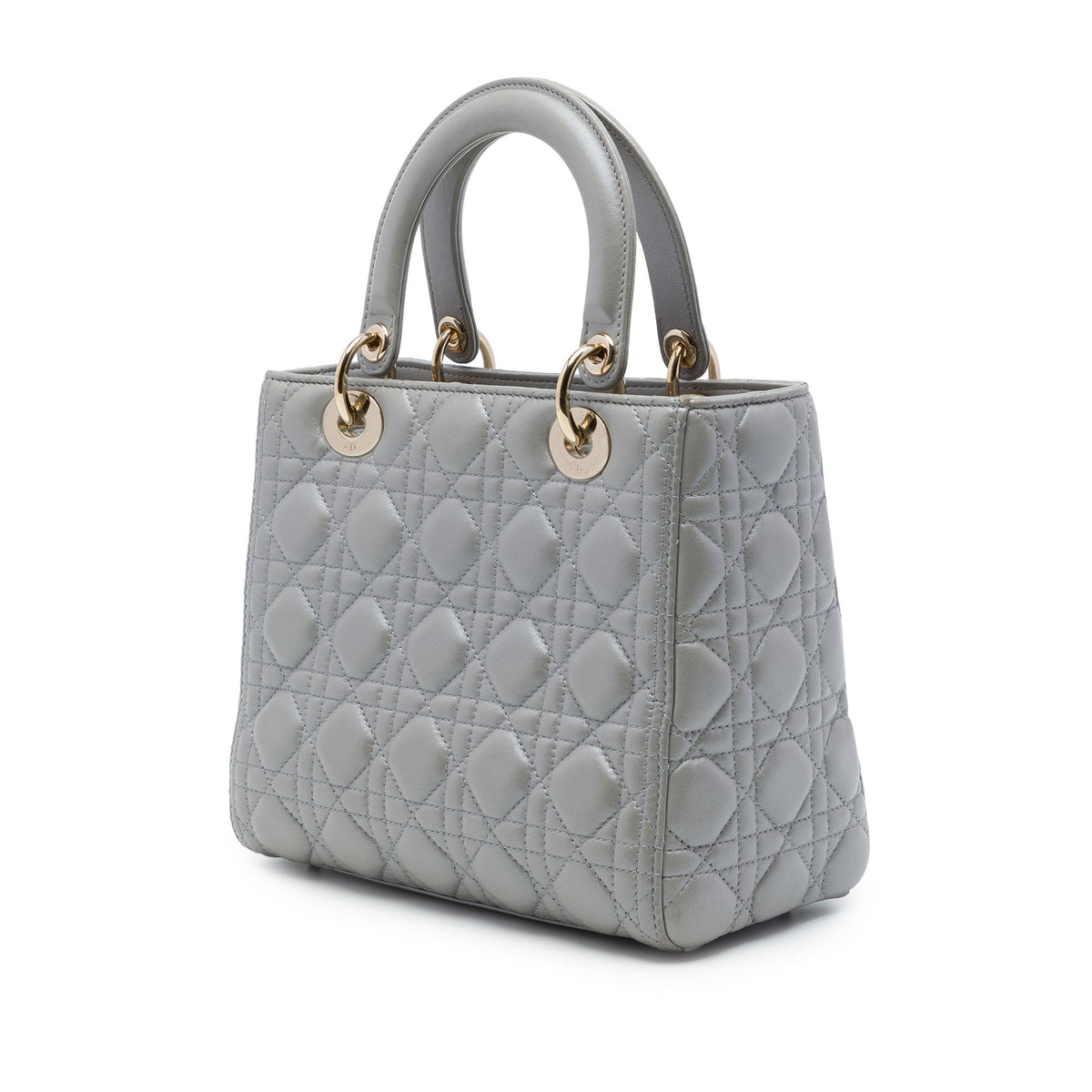 Dior Medium Pearlescent Lambskin Cannage Lady Dior