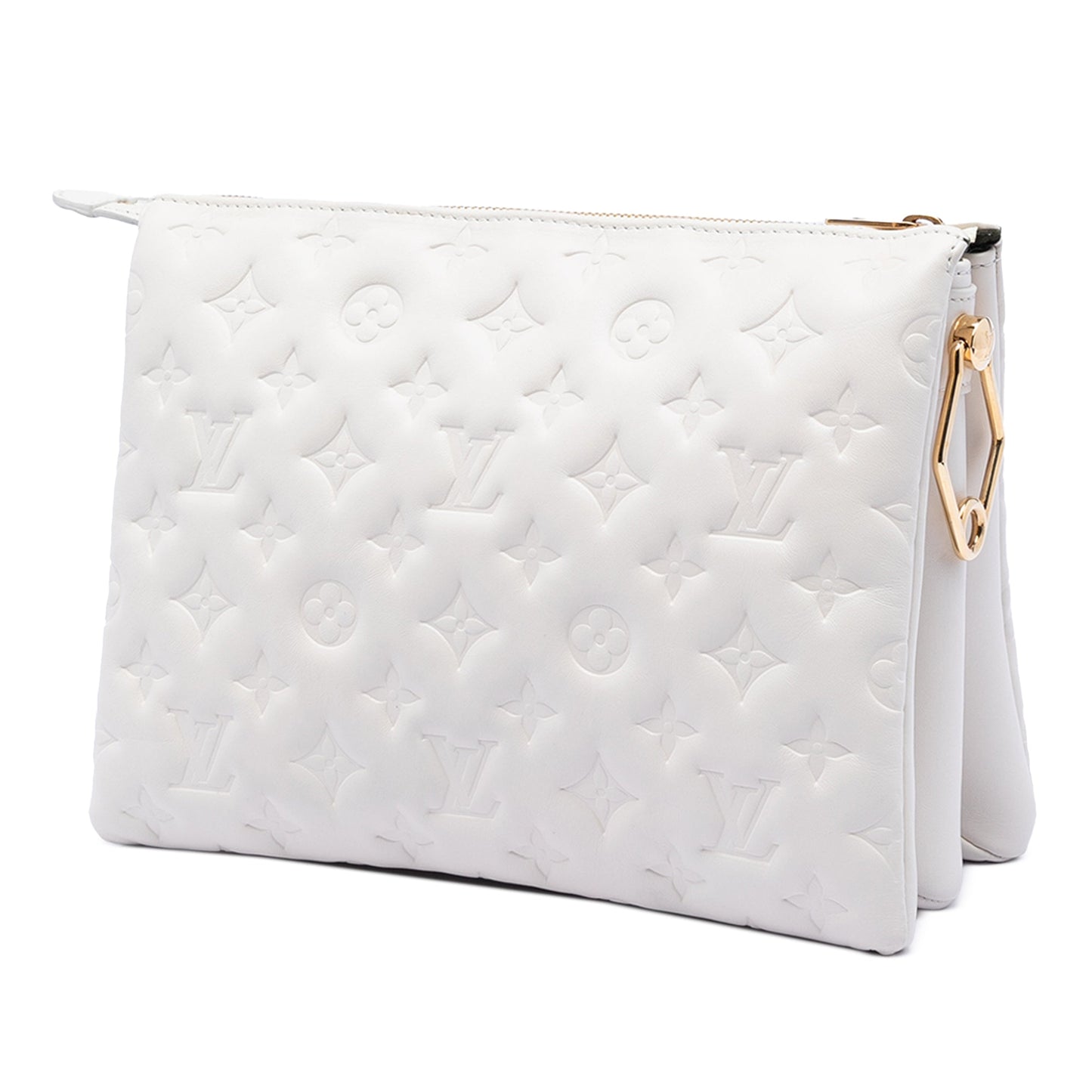 Louis Vuitton Monogram Embossed Puffy Lambskin Coussin PM