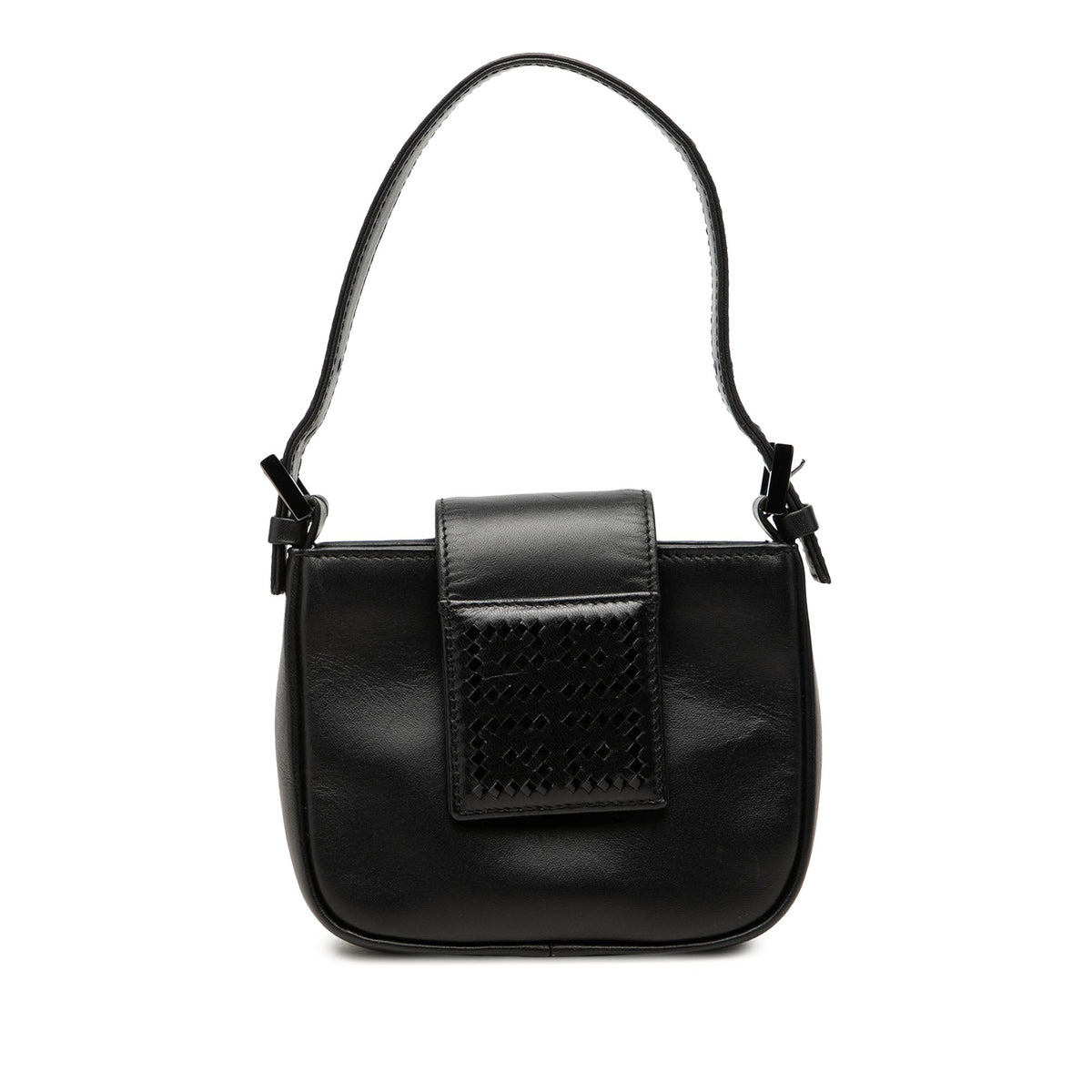 Givenchy Mini Calfskin Textured Logo Handbag — Black