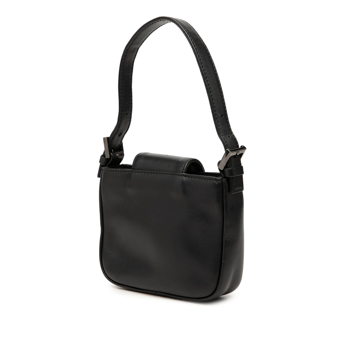 Givenchy Mini Calfskin Textured Logo Handbag — Black