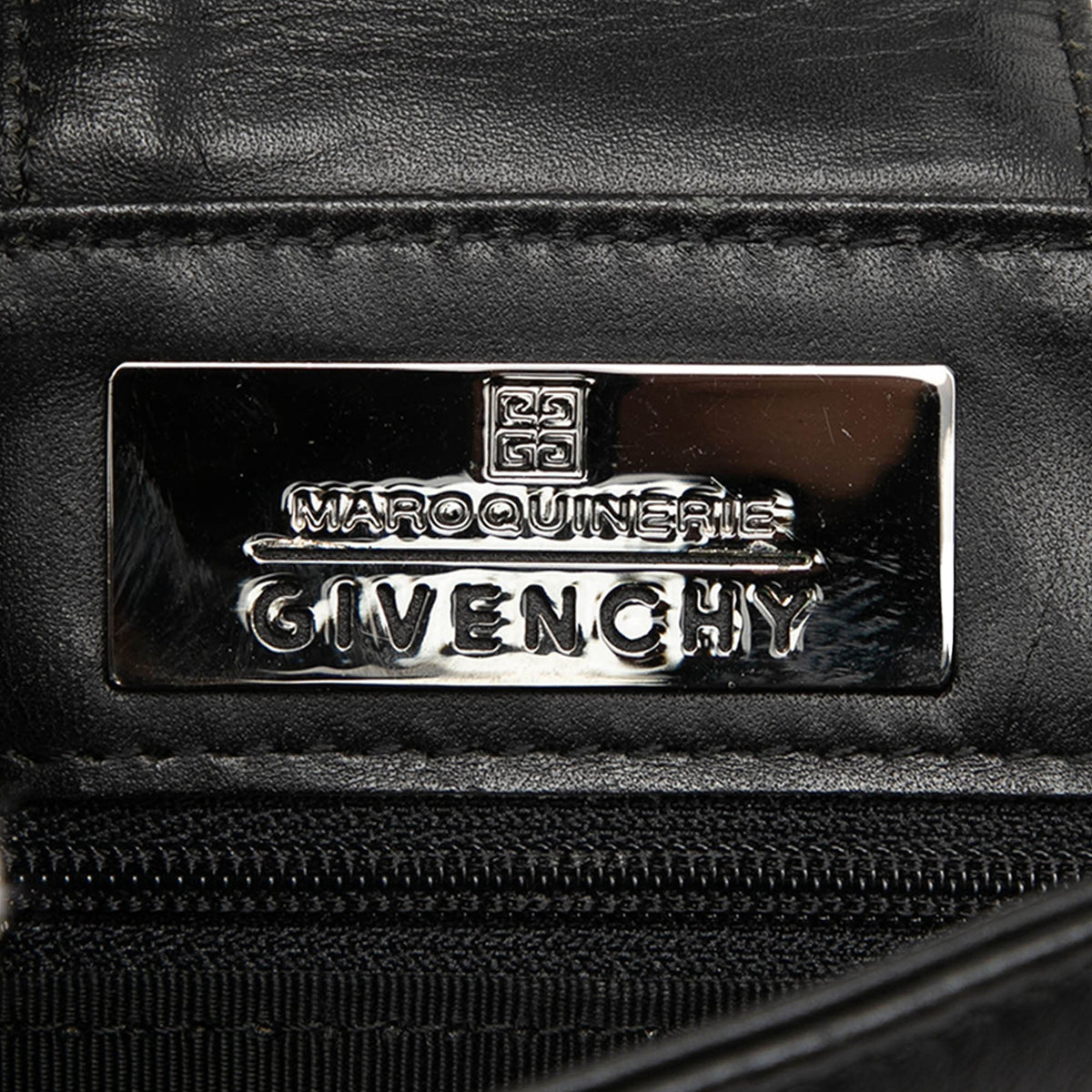 Givenchy Mini Calfskin Textured Logo Handbag — Black