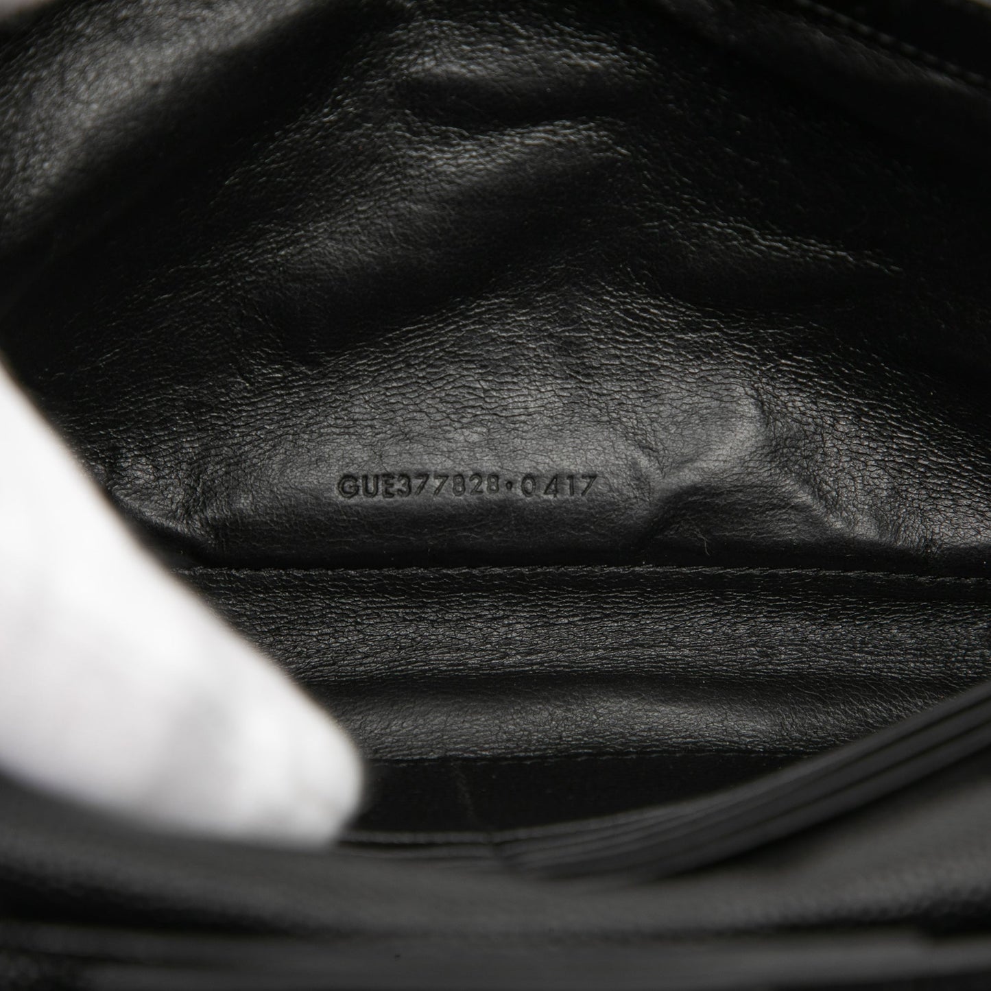 Saint Laurent Grain De Poudre Chevron Monogram Envelope Chain Wallet