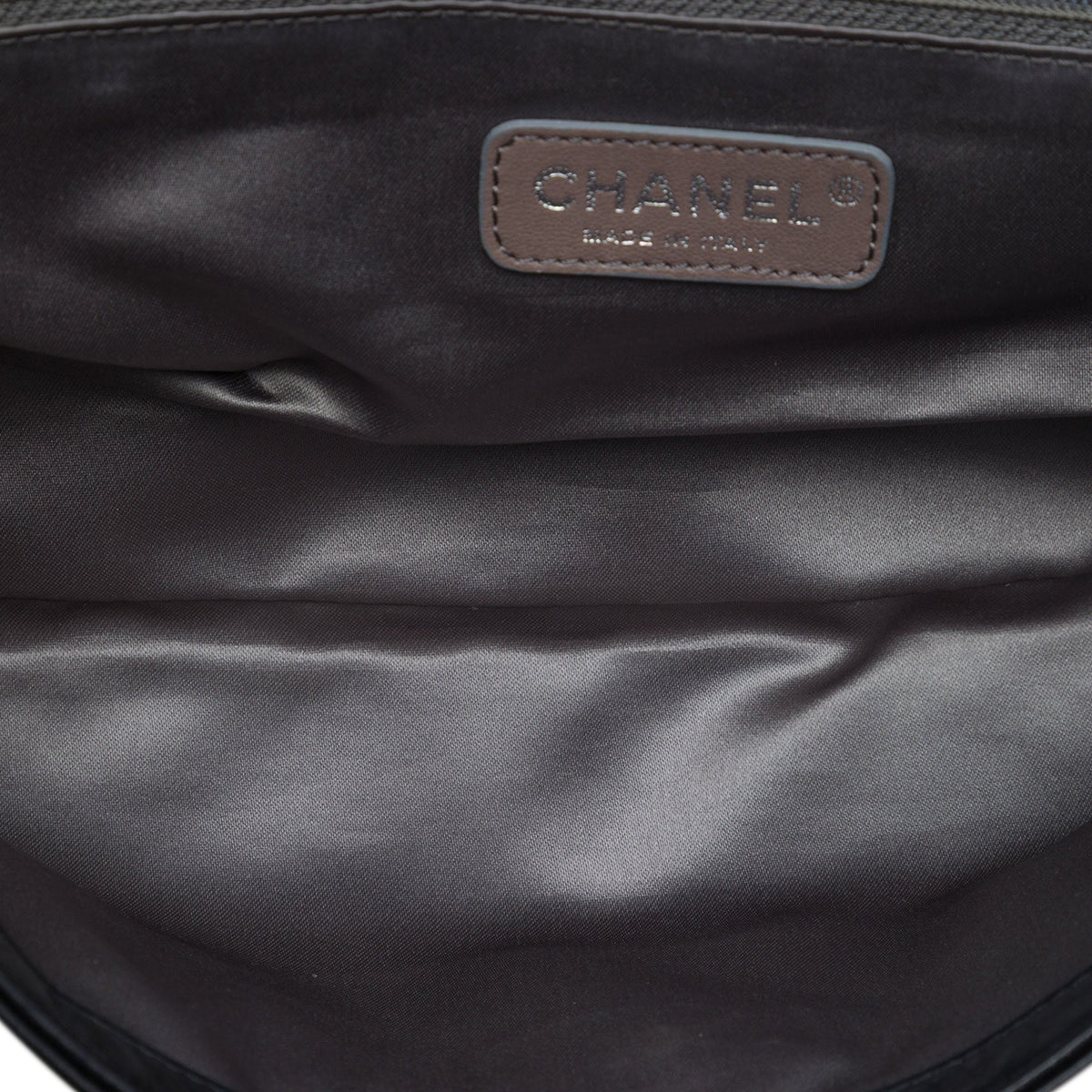Chanel Quilted Lambskin East West Mademoiselle Flap — Black