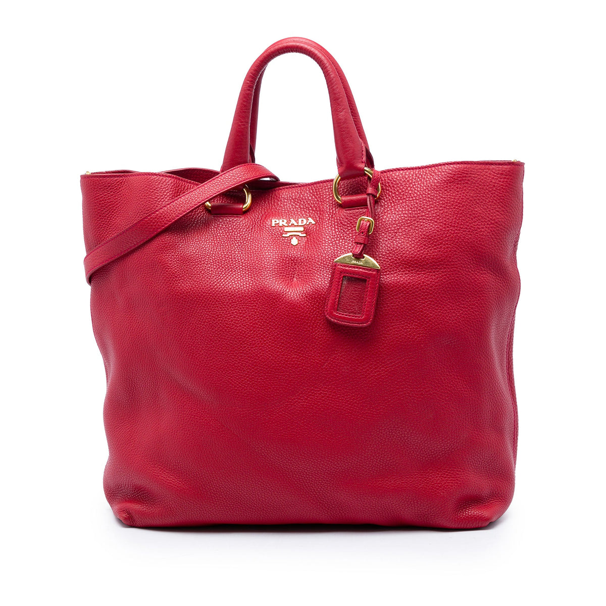 Prada Vitello Daino Open Convertible Tote