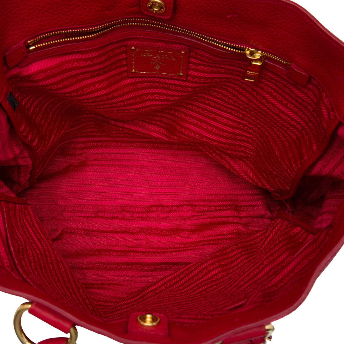 Prada Vitello Daino Open Convertible Tote