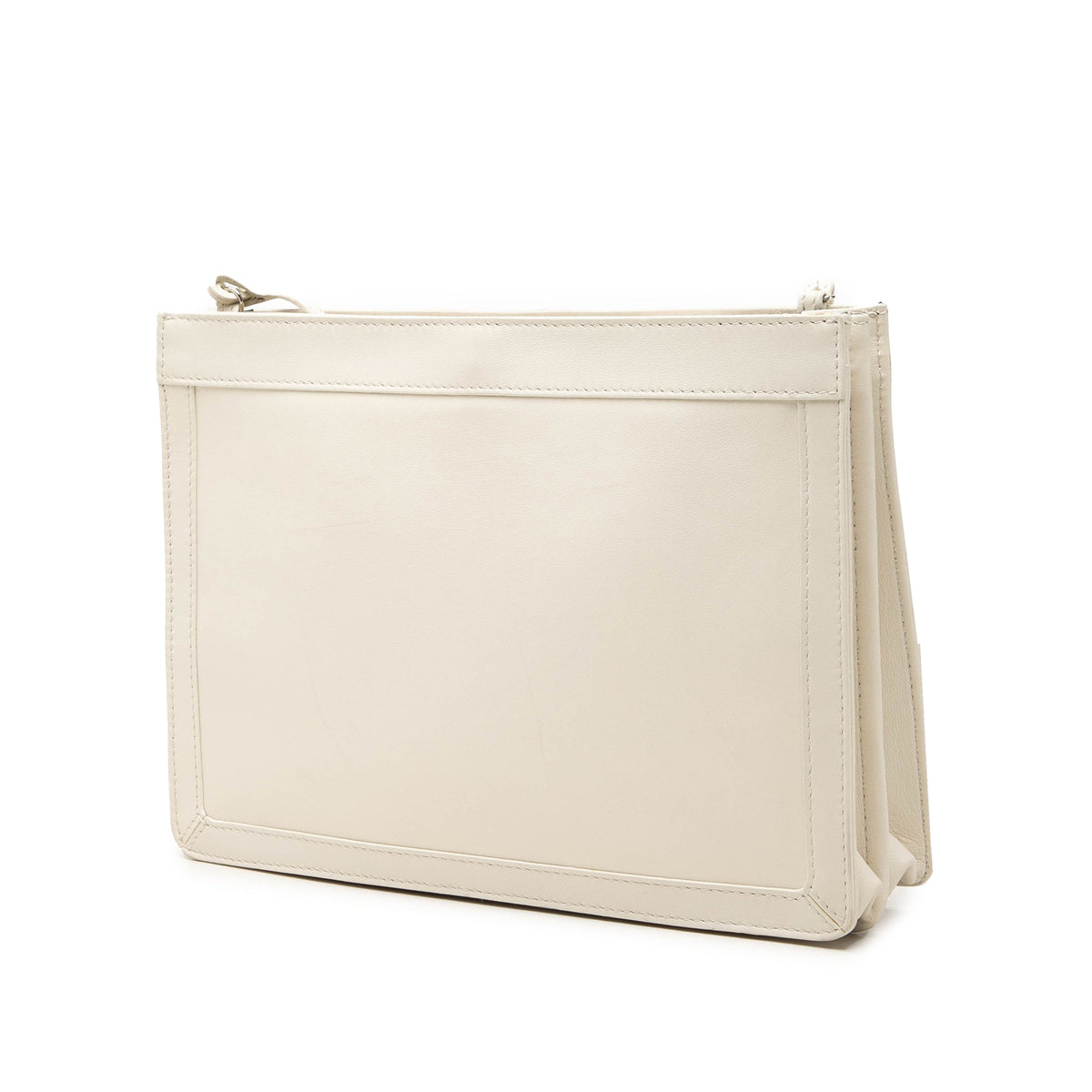 Balenciaga Leather Perforated Logo Navy Pochette Crossbody