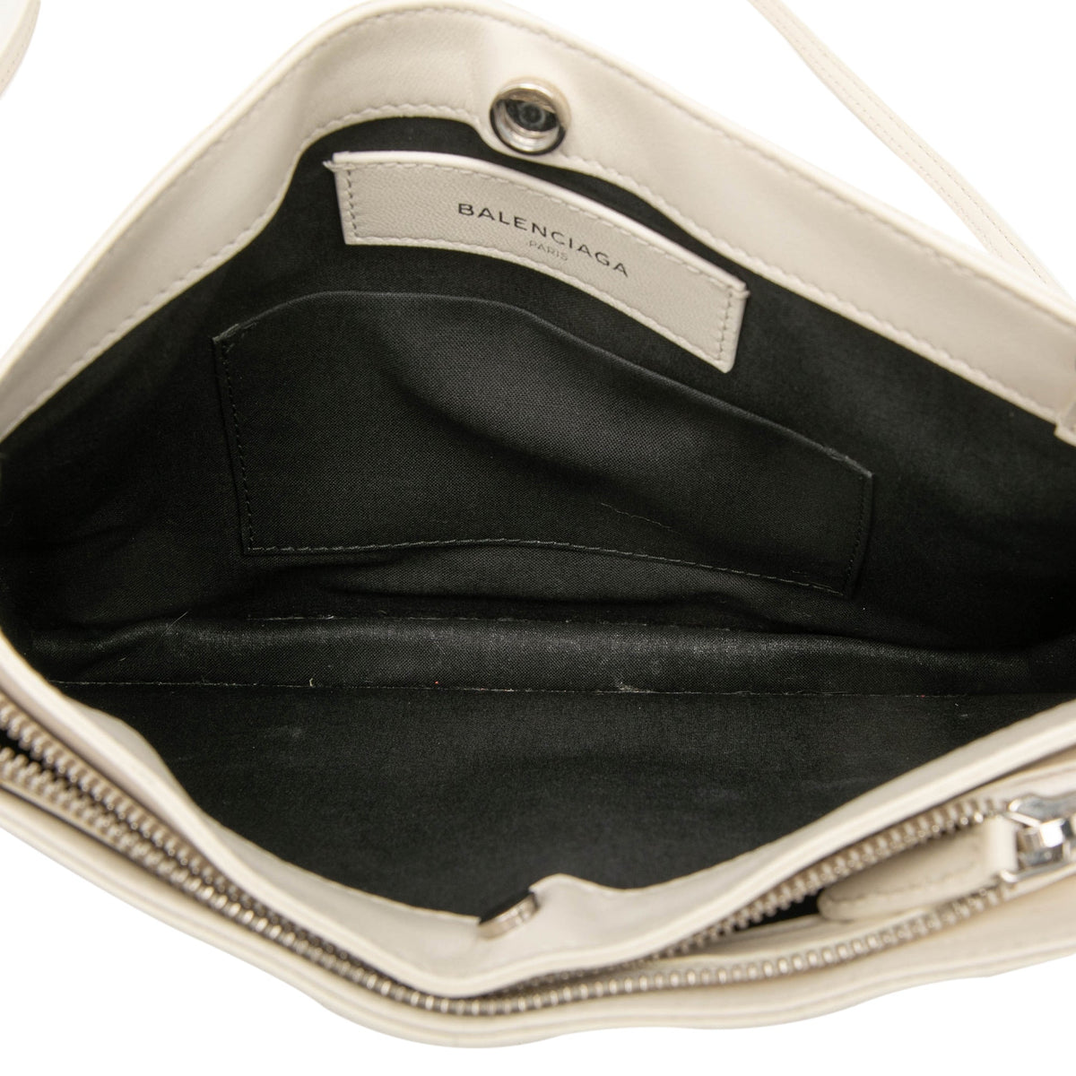 Balenciaga Leather Perforated Logo Navy Pochette Crossbody
