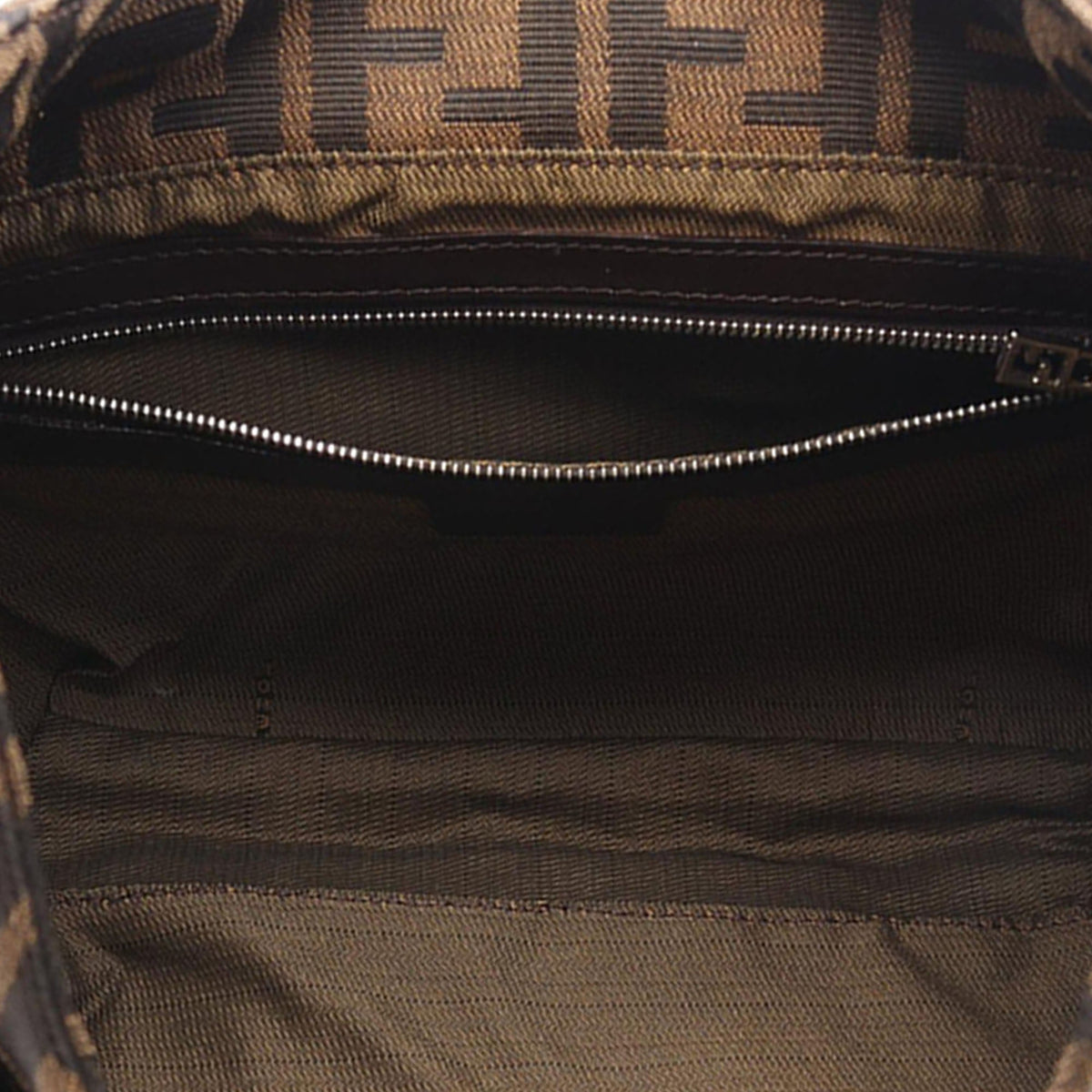 Fendi Zucca Canvas Shoulder Bag — Brown