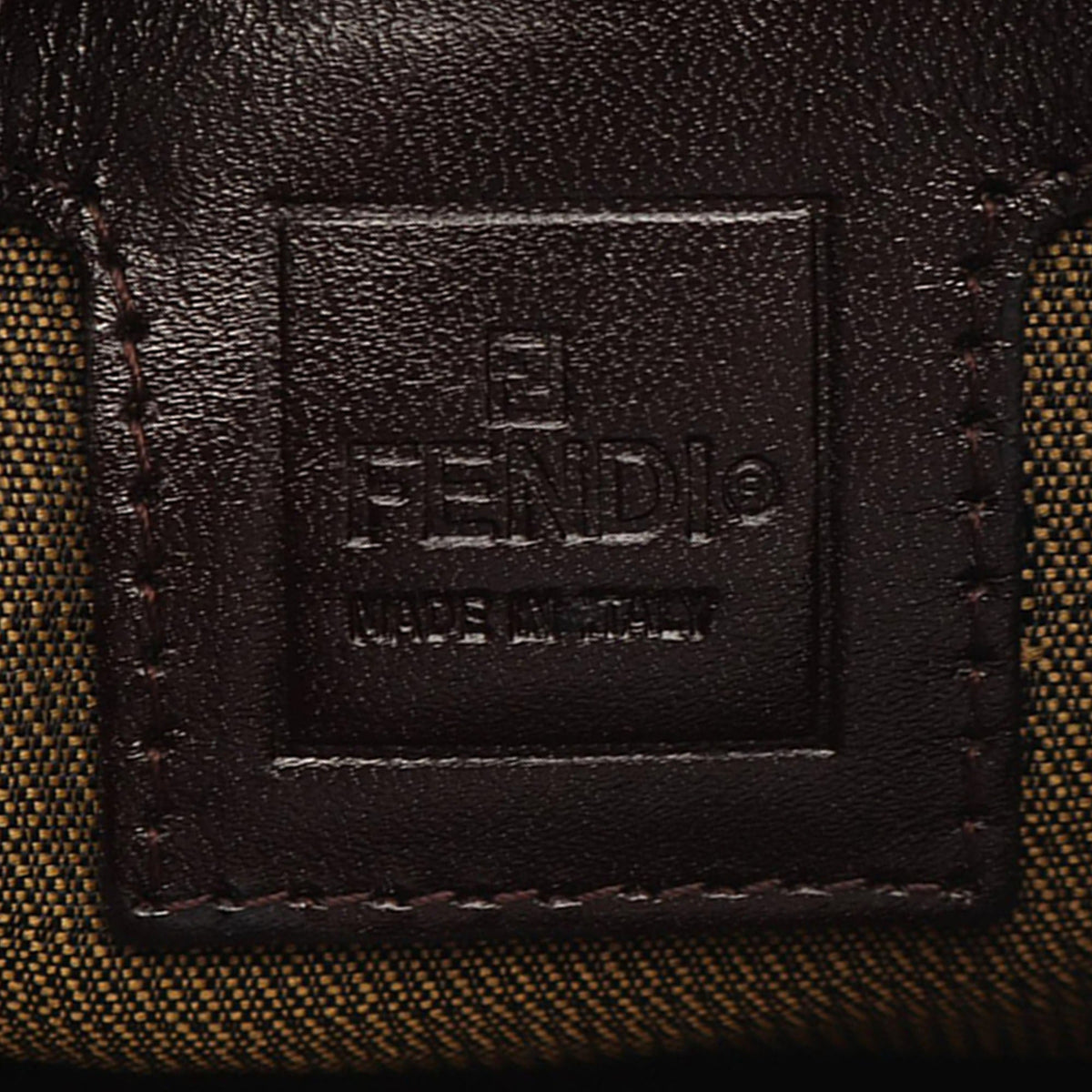 Fendi Zucca Canvas Shoulder Bag — Brown
