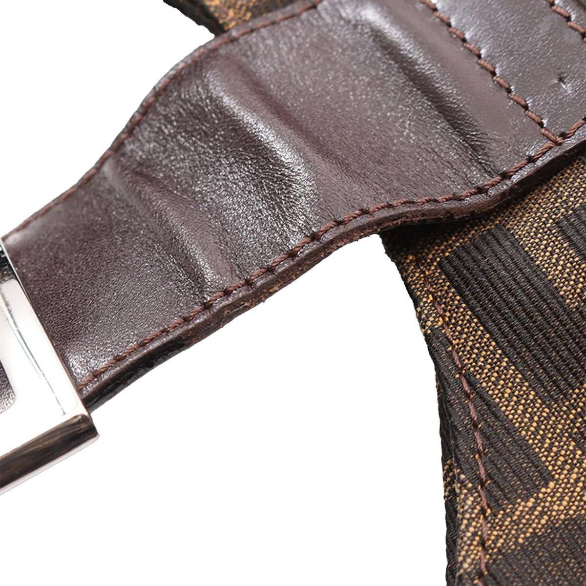 Fendi Zucca Canvas Shoulder Bag — Brown