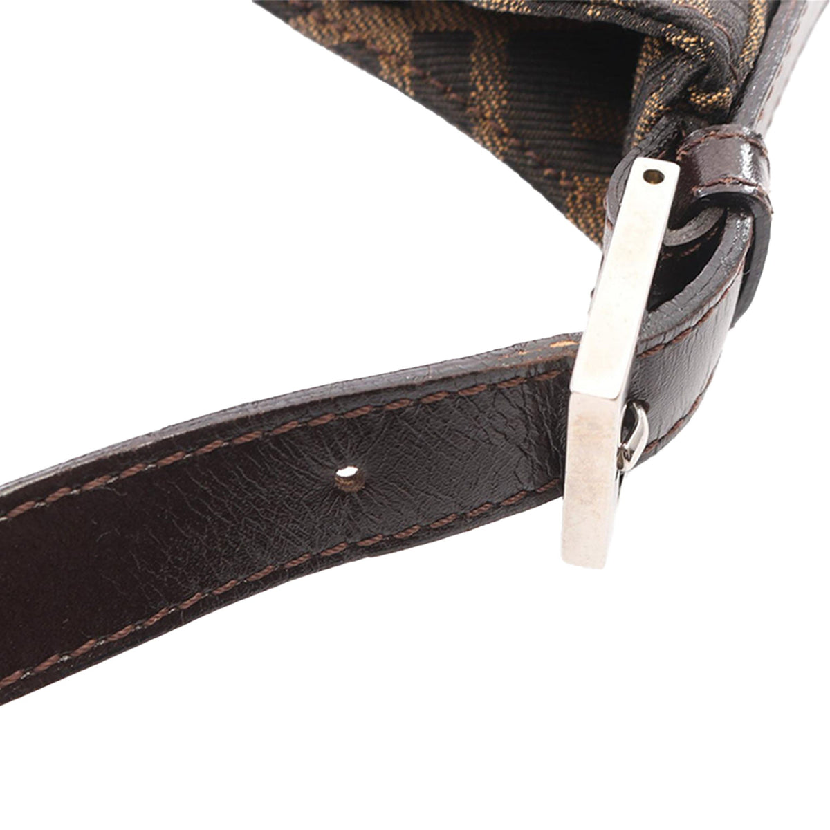 Fendi Zucca Canvas Shoulder Bag — Brown