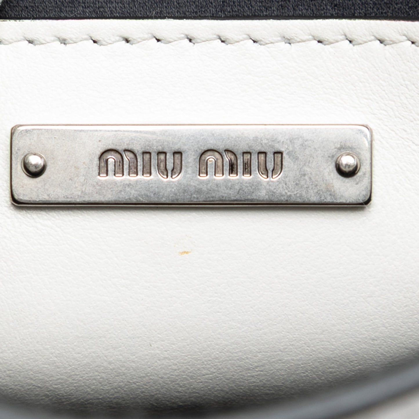 Miu Miu Smooth Leather Star Crystal Embellished Crossbody