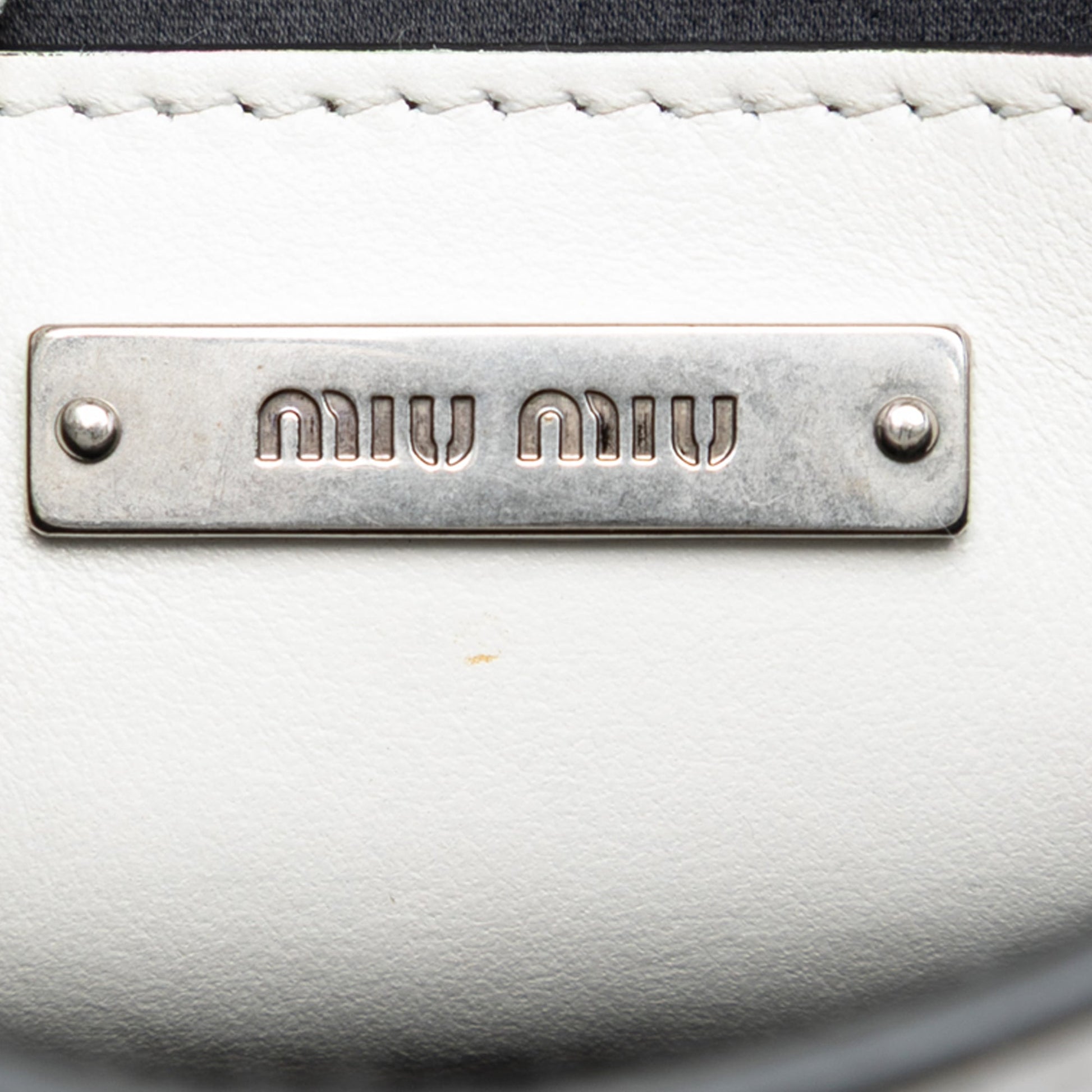 Miu Miu Smooth Leather Star Crystal Embellished Crossbody