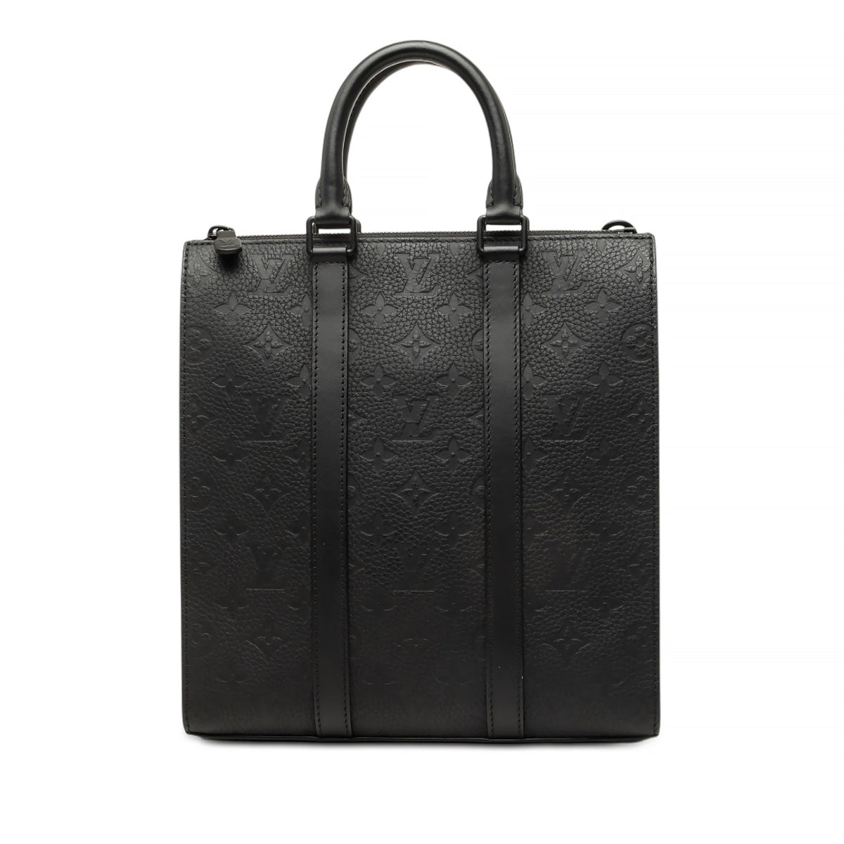 Louis Vuitton Monogram Taurillon Sac Plat Cross — Black
