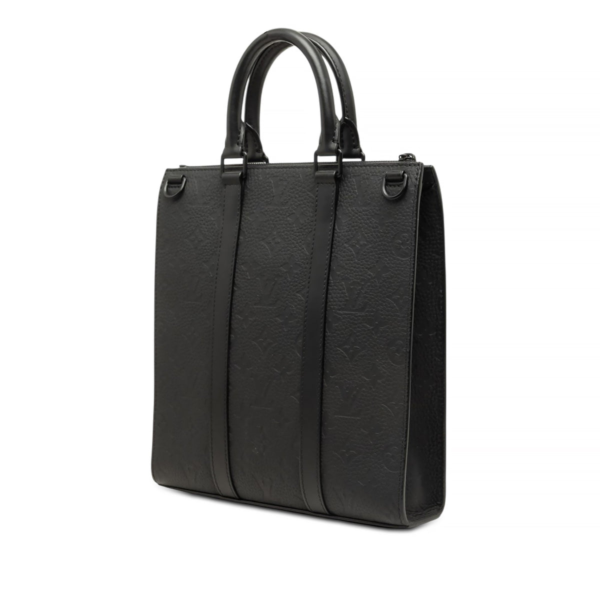 Louis Vuitton Monogram Taurillon Sac Plat Cross — Black